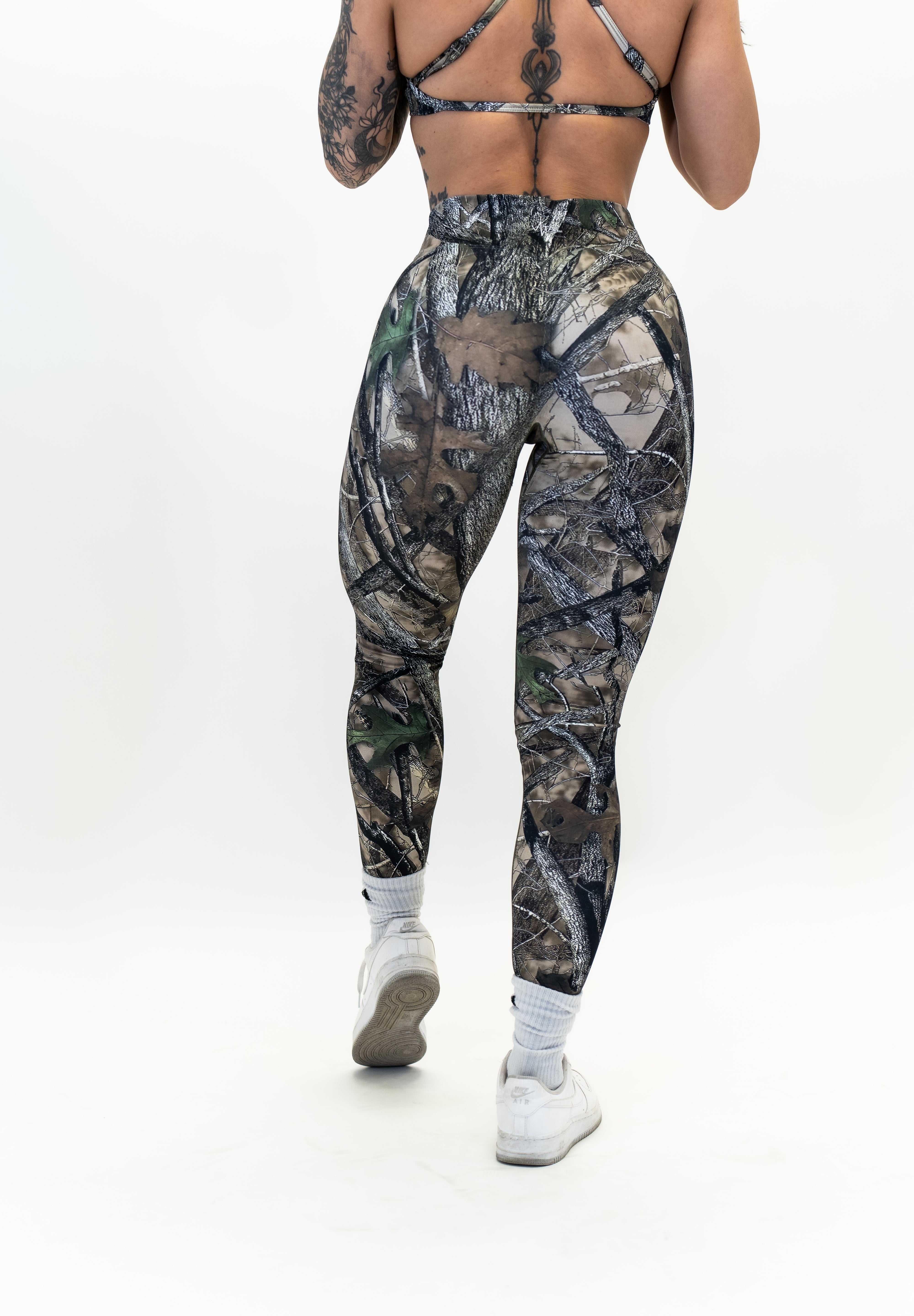 Pinnacle Scrunch Butt Legging - Woodland Camo - VITAL APPAREL