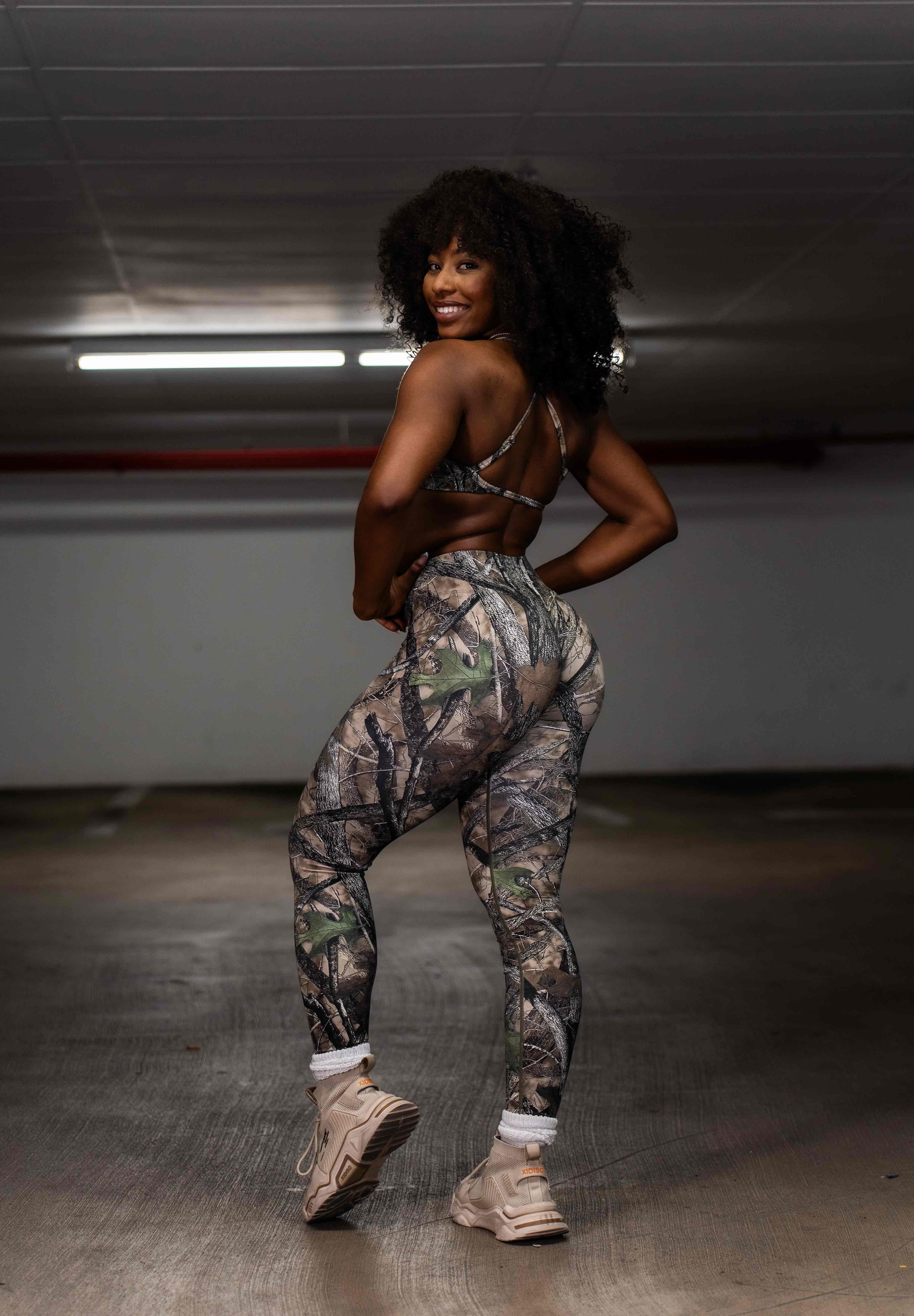Pinnacle Scrunch Butt Legging - Woodland Camo - VITAL APPAREL