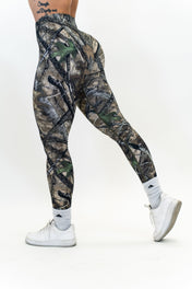 Pinnacle Scrunch Butt Legging - Woodland Camo - VITAL APPAREL