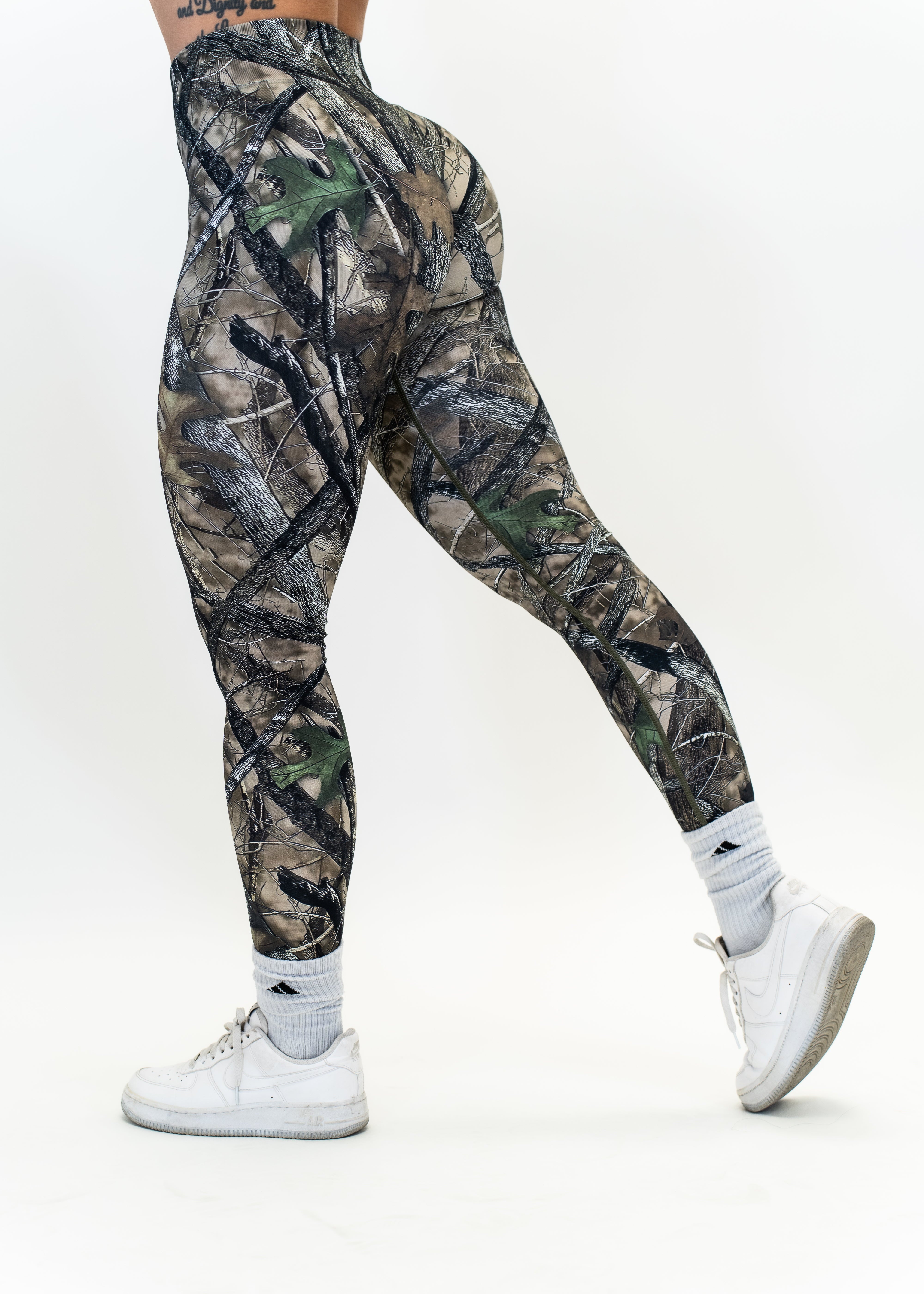 Pinnacle Scrunch Butt Legging - Woodland Camo - VITAL APPAREL