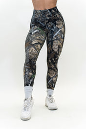 Pinnacle Scrunch Butt Legging - Woodland Camo - VITAL APPAREL