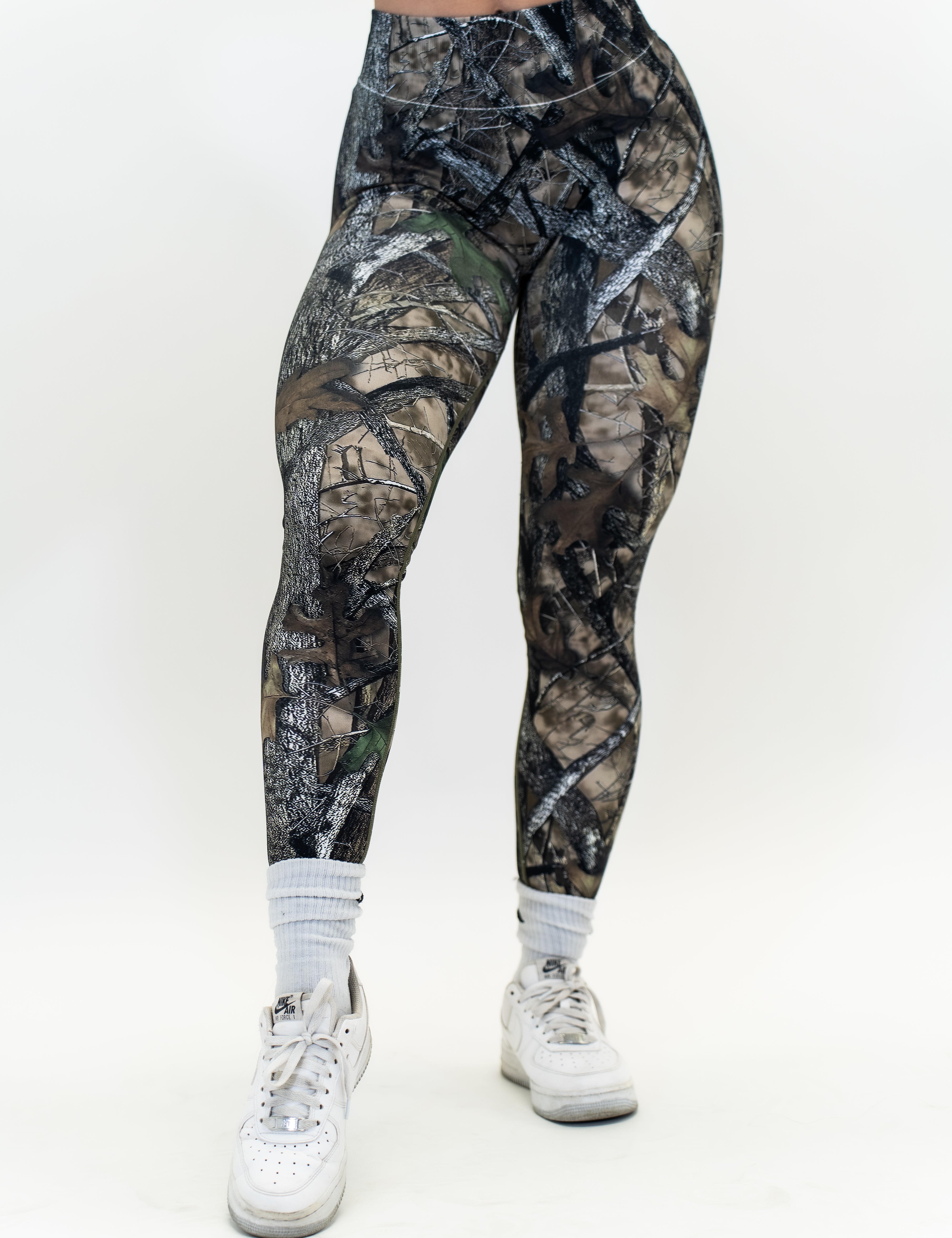 Pinnacle Scrunch Butt Legging - Woodland Camo - VITAL APPAREL