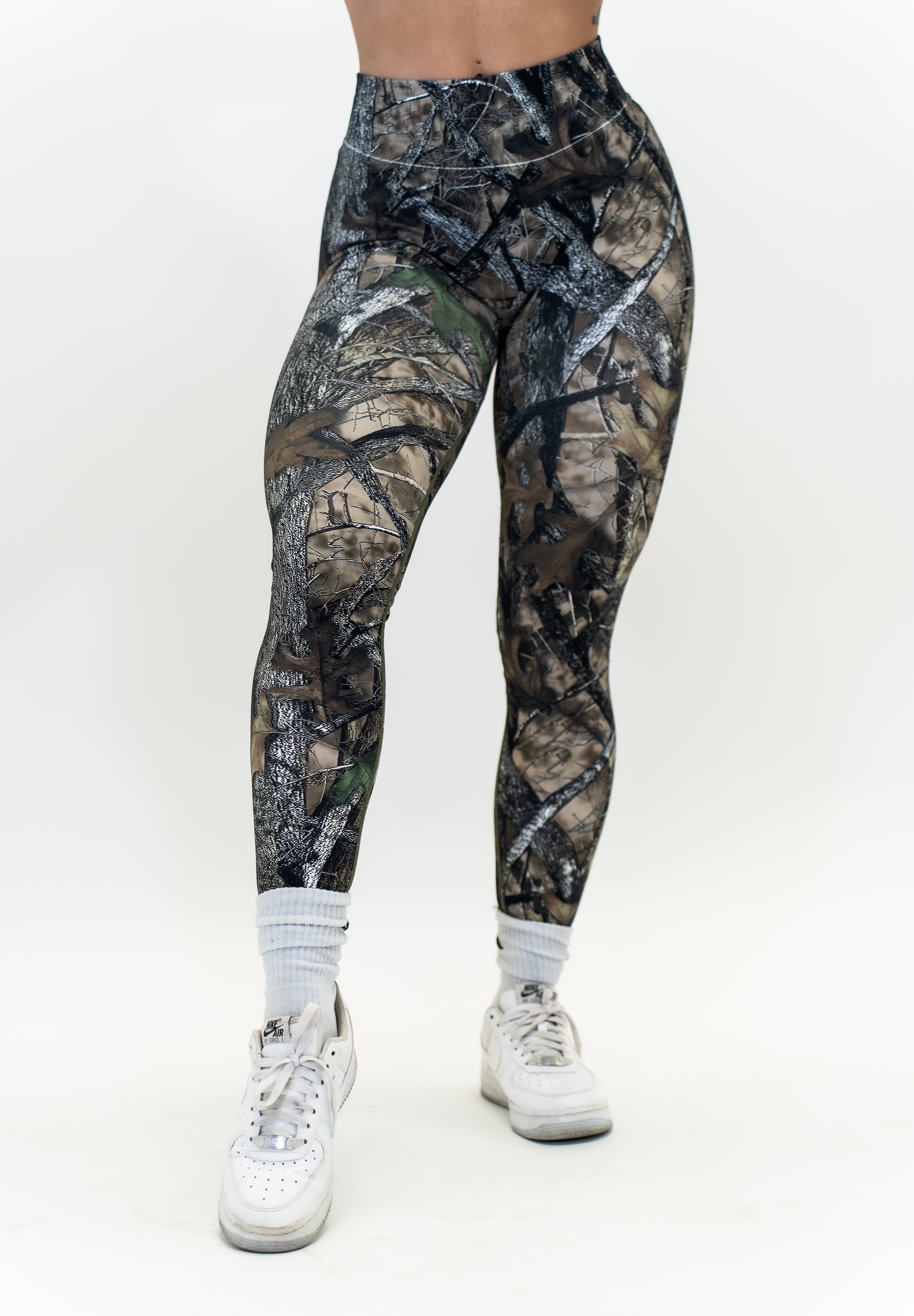 Pinnacle Scrunch Butt Legging - Woodland Camo - VITAL APPAREL