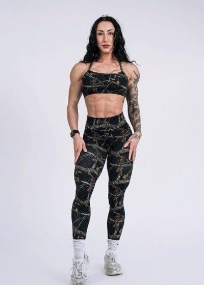 Pinnacle Scrunch Butt Legging - Woodland Camo Black - VITAL APPAREL