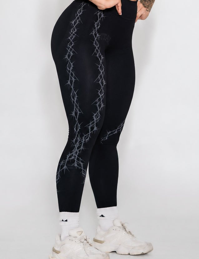 Pinnacle Seamless Scrunch Butt Leggings - Grunge Thorn - VITAL APPAREL