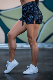 Prevail Mesh Shorts - Blackout Paisley - VITAL APPAREL