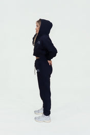 Relentless Crop Zip Hoodie - STS Black - VITAL APPAREL