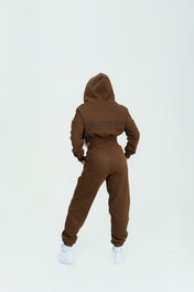 Relentless Crop Zip Hoodie - STS Mocha - VITAL APPAREL