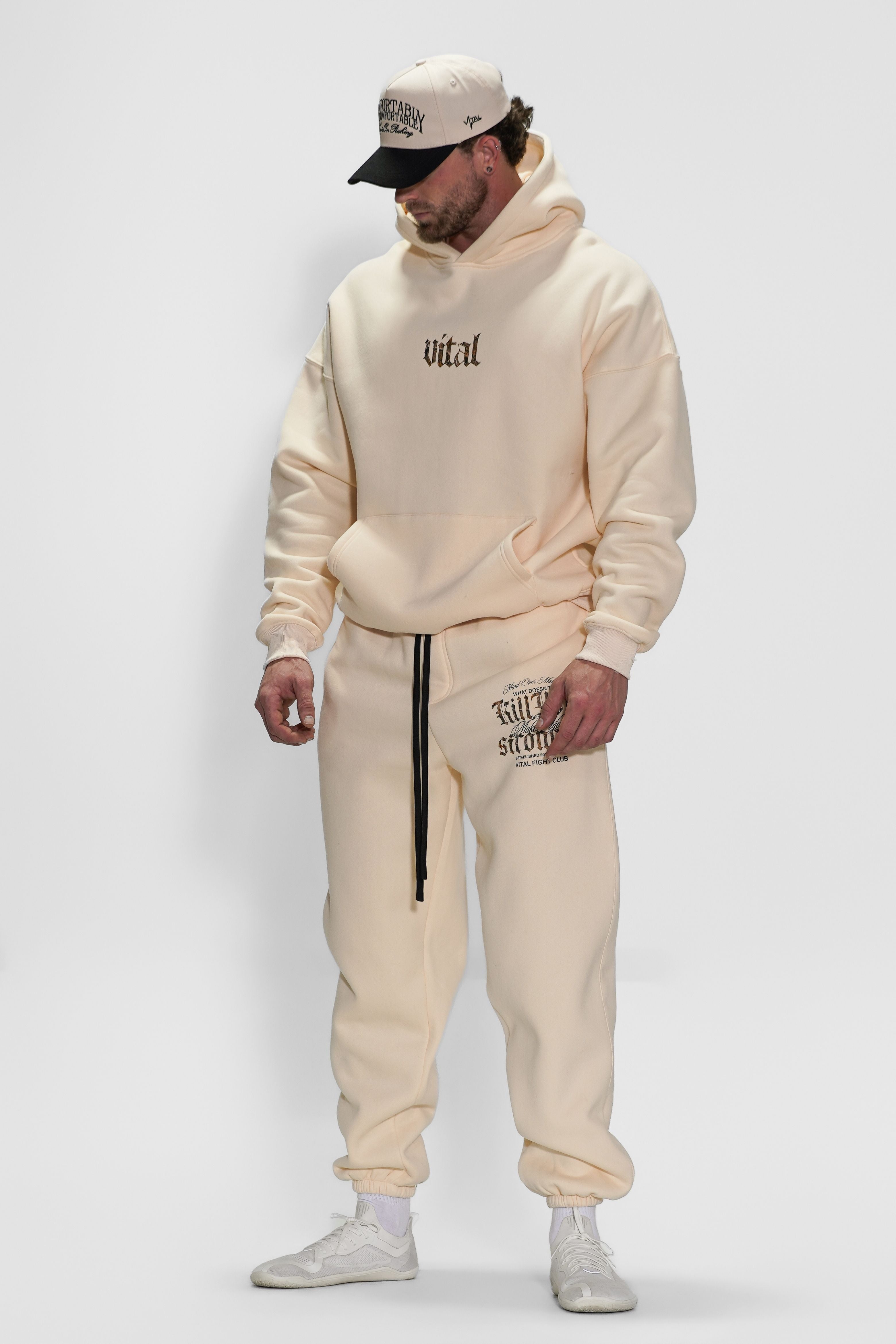 Relentless Heavyweight Sweatpants Unisex - Cream/WDKY Camo - VITAL APPAREL