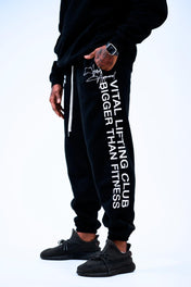 Relentless Heavyweight Sweatpants Unisex - Grunge BTF Black - VITAL APPAREL