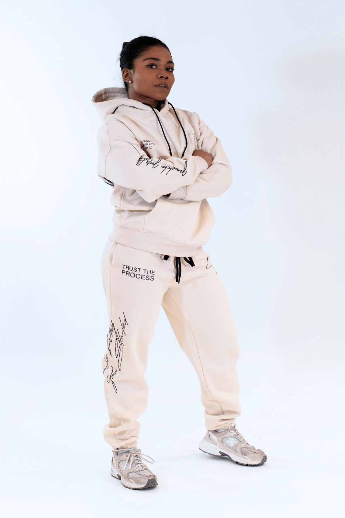 Relentless Heavyweight Sweatpants Unisex - Grunge BTF Cream - VITAL APPAREL
