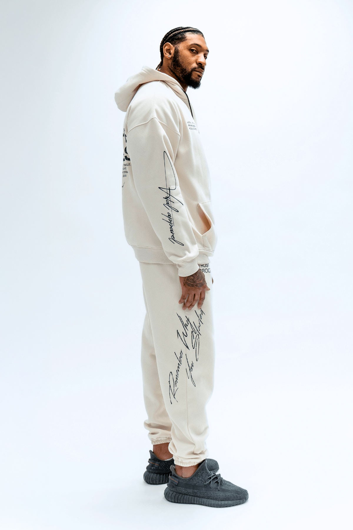 Relentless Heavyweight Sweatpants Unisex - Grunge BTF Cream - VITAL APPAREL