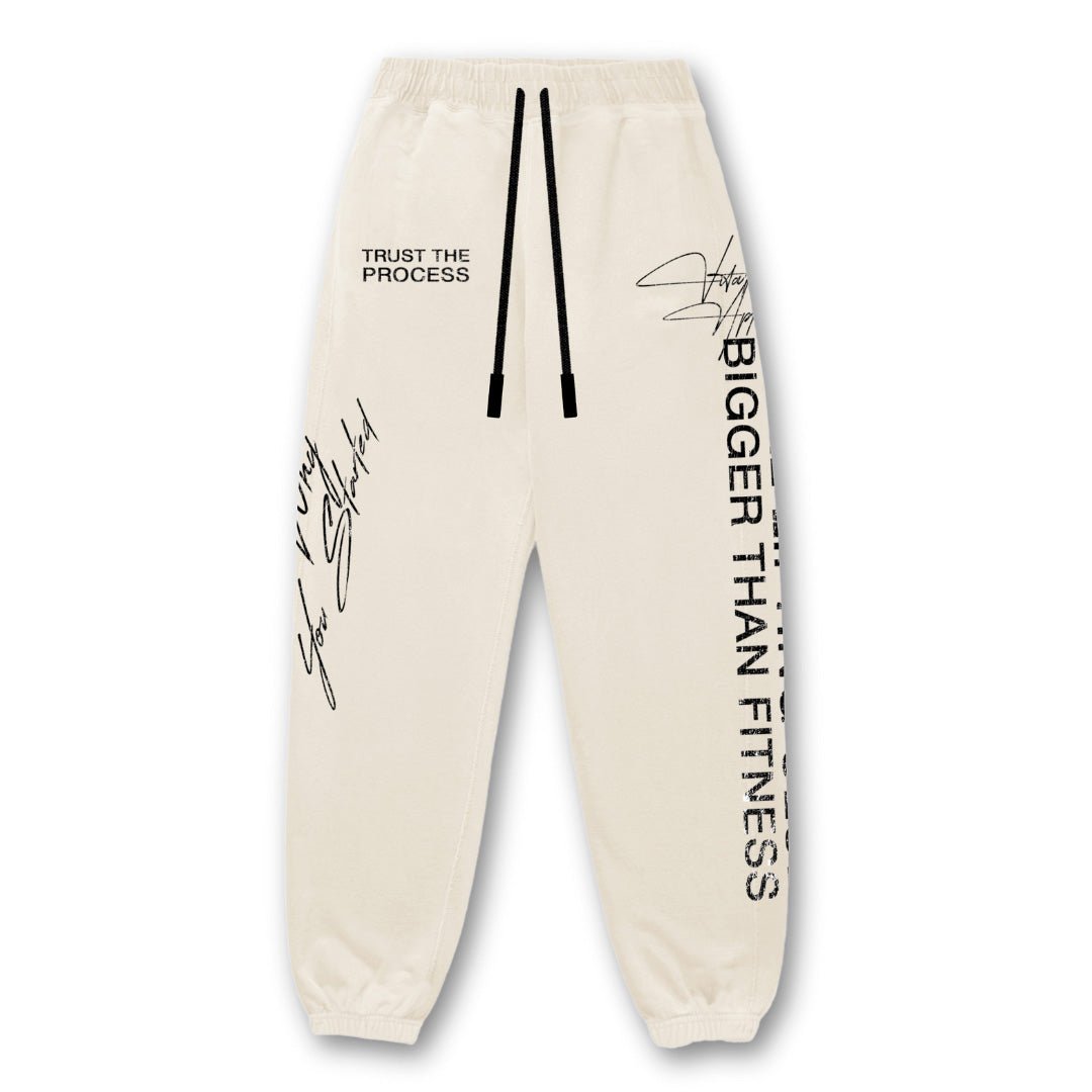 Relentless Heavyweight Sweatpants Unisex - Grunge BTF Cream - VITAL APPAREL