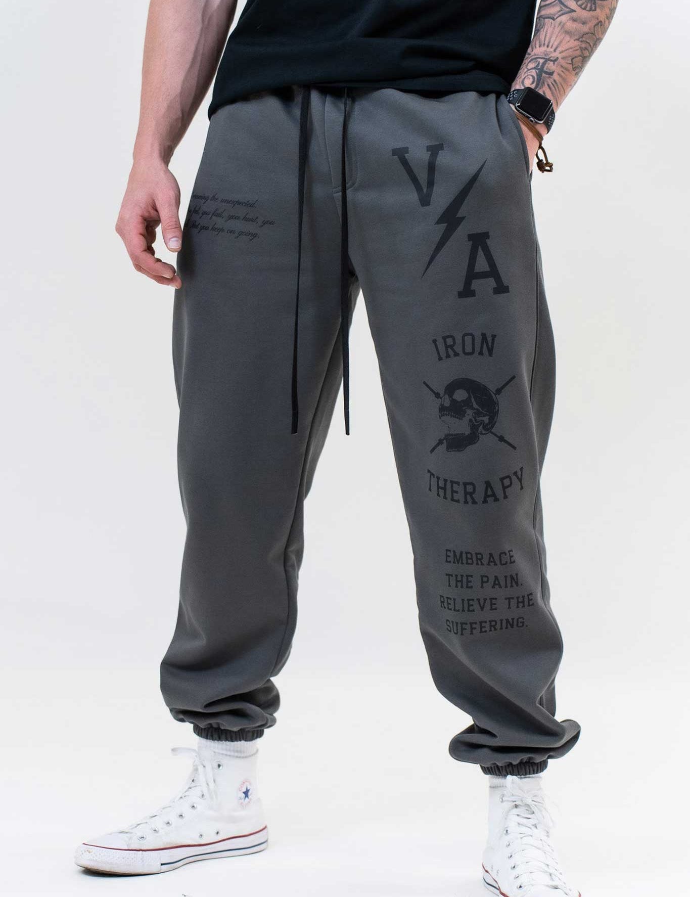 Relentless Heavyweight Sweatpants Unisex - Iron Therapy Slate Gray - VITAL APPAREL