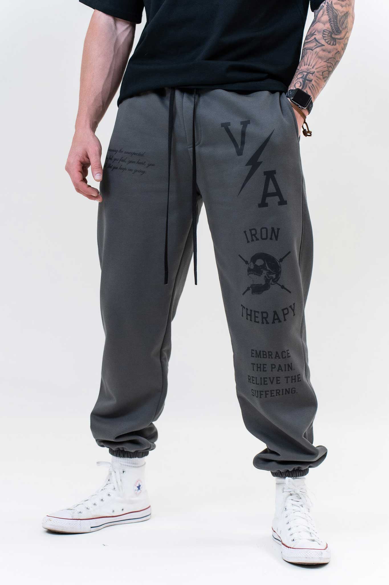 Relentless Heavyweight Sweatpants Unisex - Iron Therapy Slate Gray - VITAL APPAREL