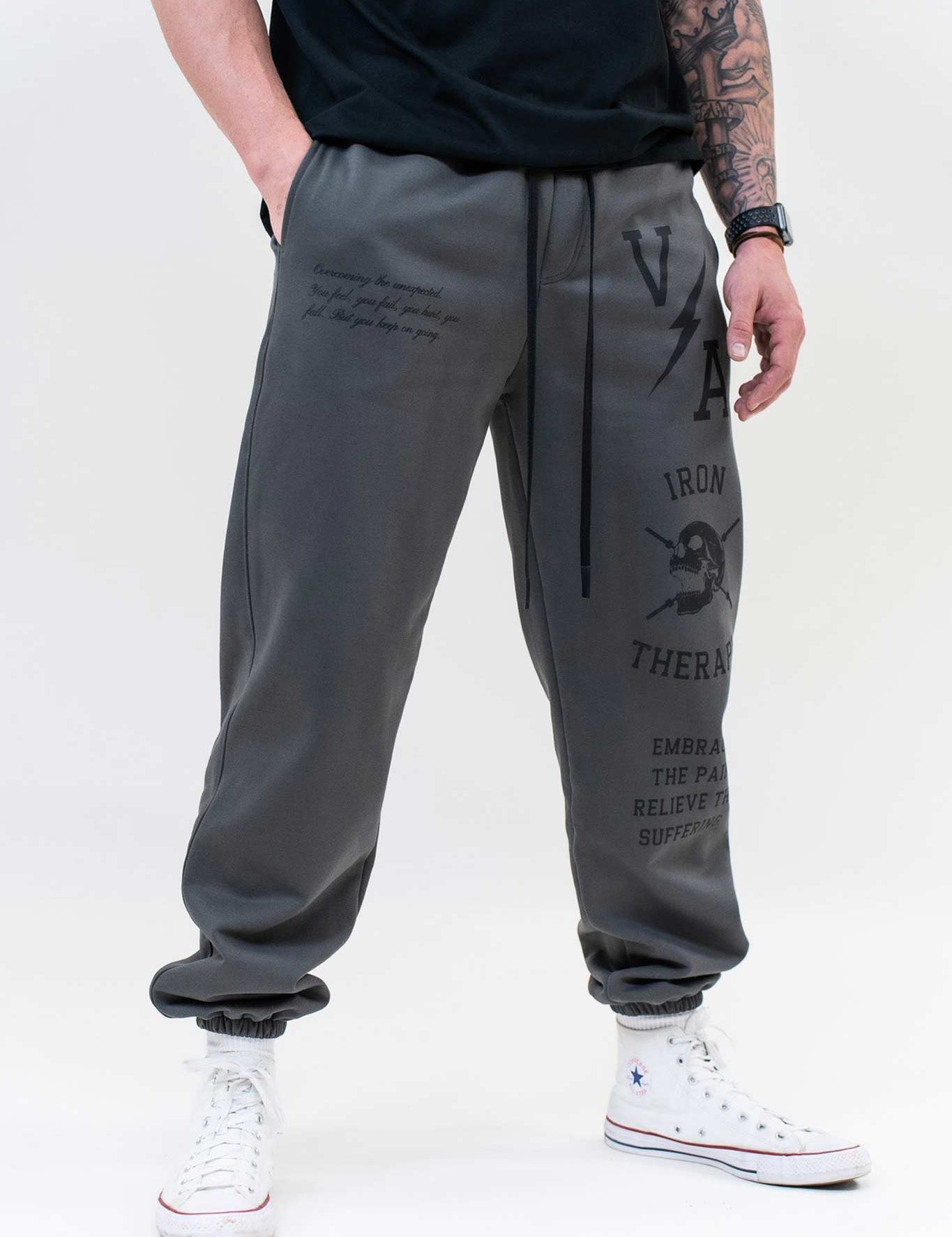 Relentless Heavyweight Sweatpants Unisex - Iron Therapy Slate Gray - VITAL APPAREL