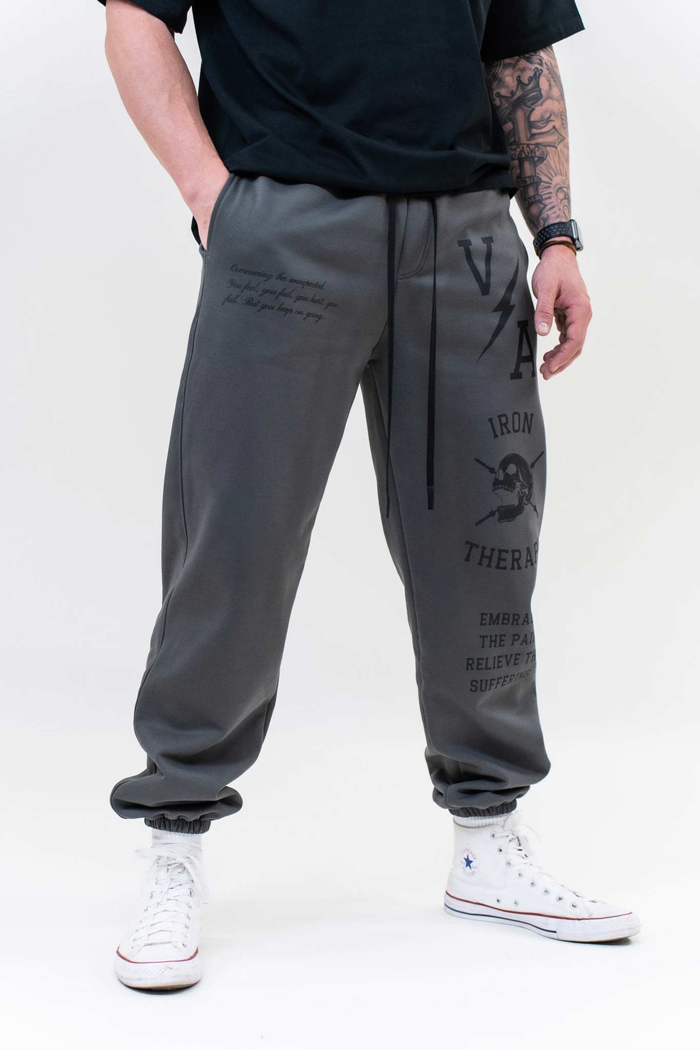 Relentless Heavyweight Sweatpants Unisex - Iron Therapy Slate Gray - VITAL APPAREL