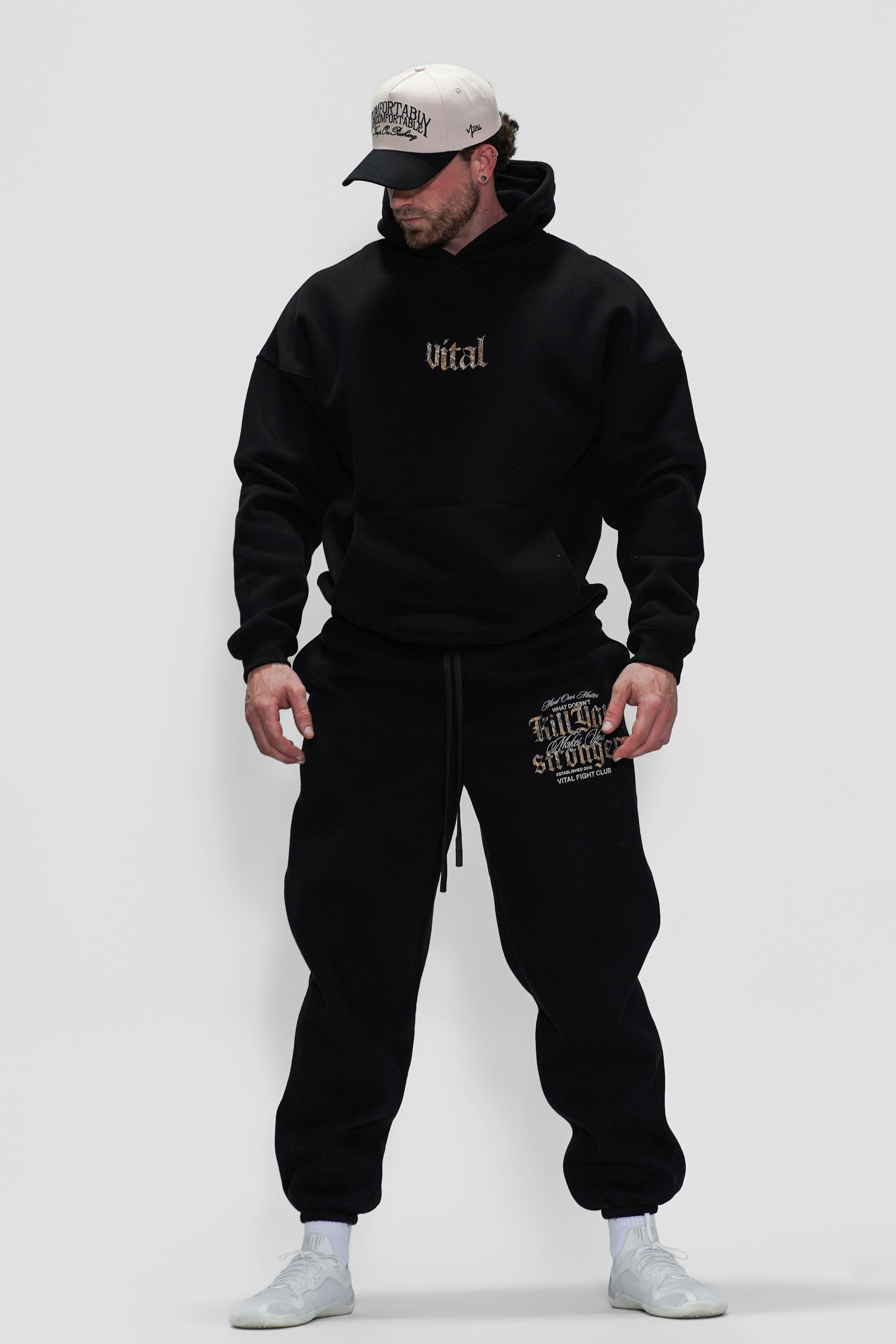 Relentless Oversized Heavyweight Hoodie - Black/WDKY Camo - VITAL APPAREL