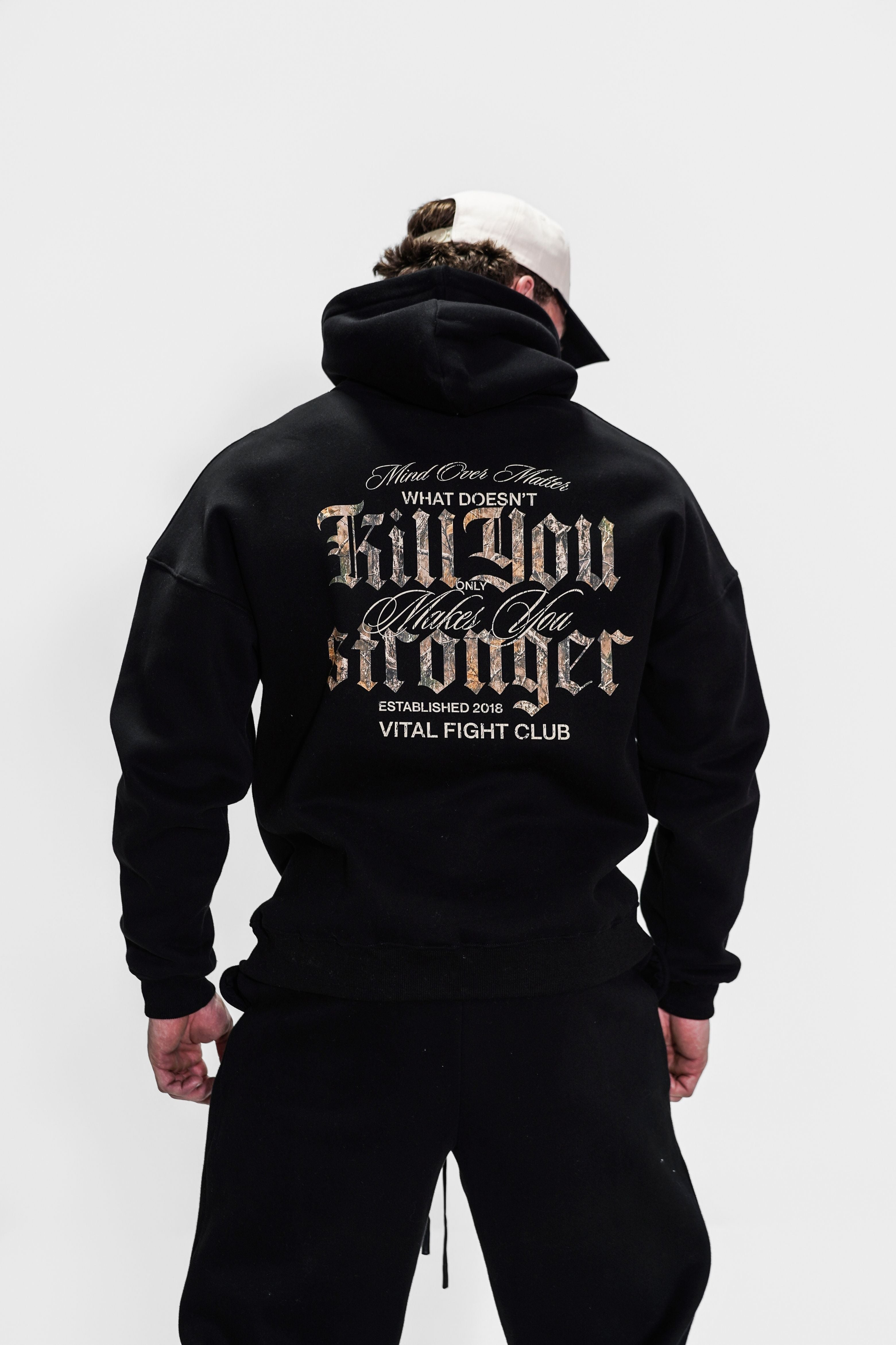 Relentless Oversized Heavyweight Hoodie - Black/WDKY Camo - VITAL APPAREL