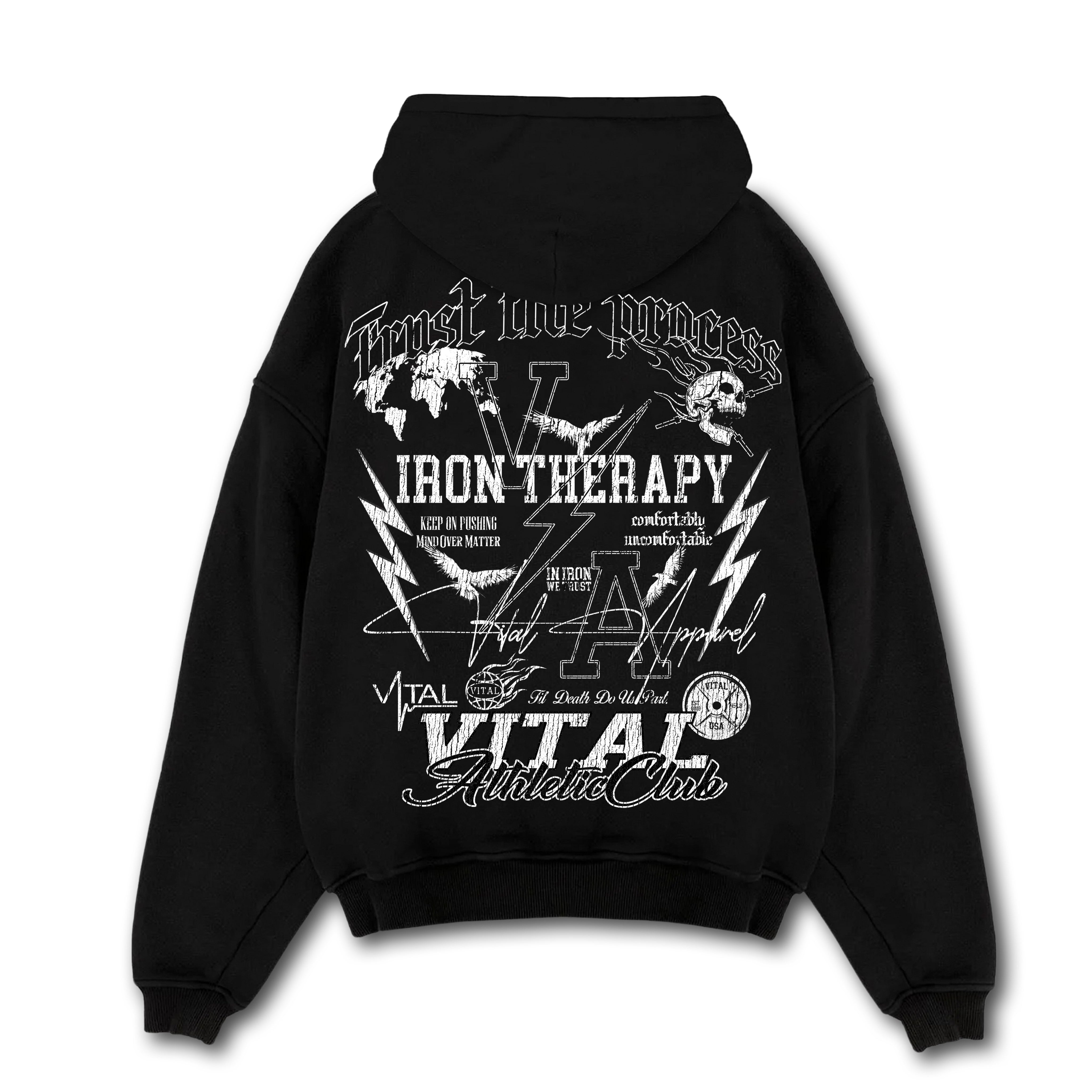 Relentless Oversized Heavyweight Hoodie - Emblem - VITAL APPAREL