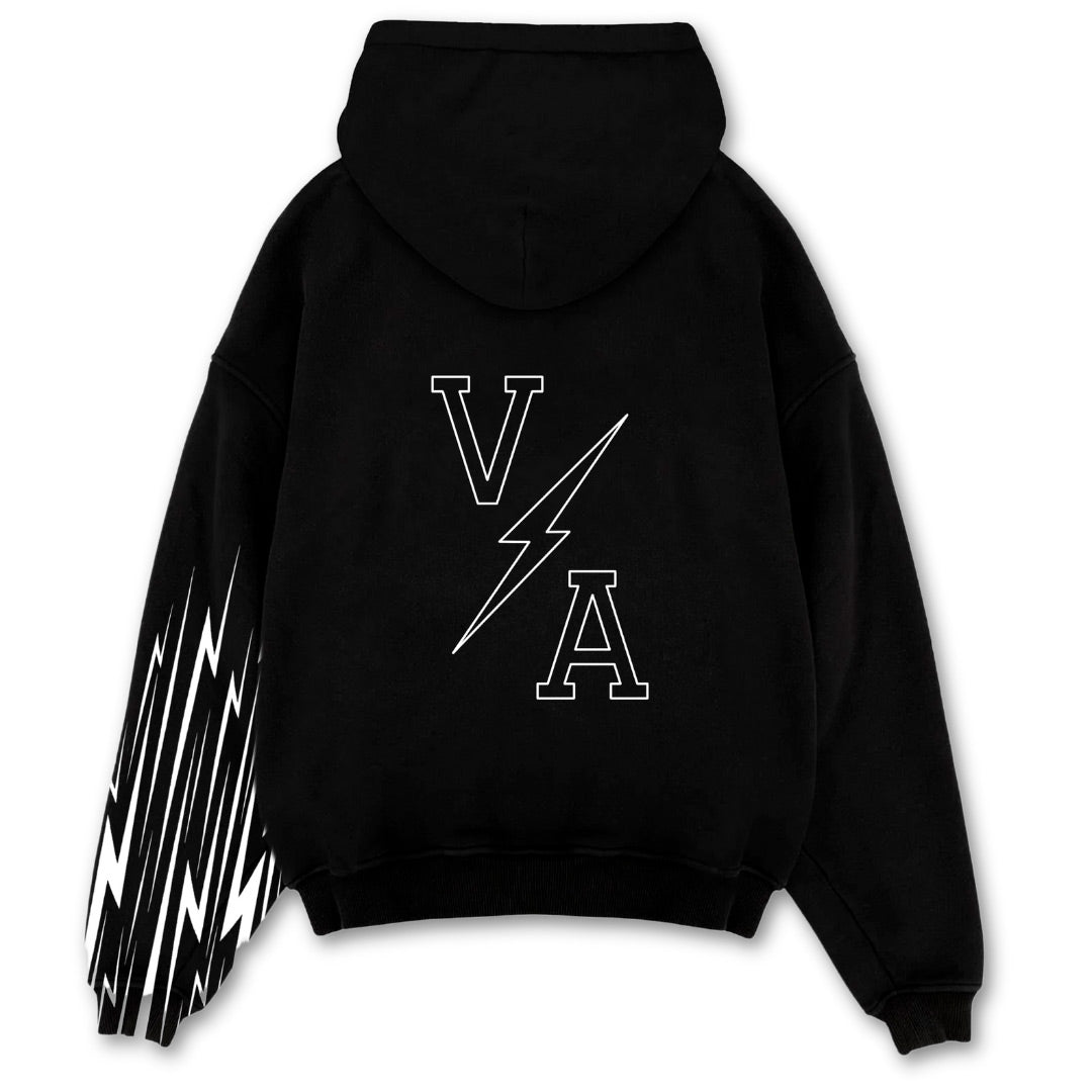 Relentless Oversized Heavyweight Hoodie - Energy Black - VITAL APPAREL
