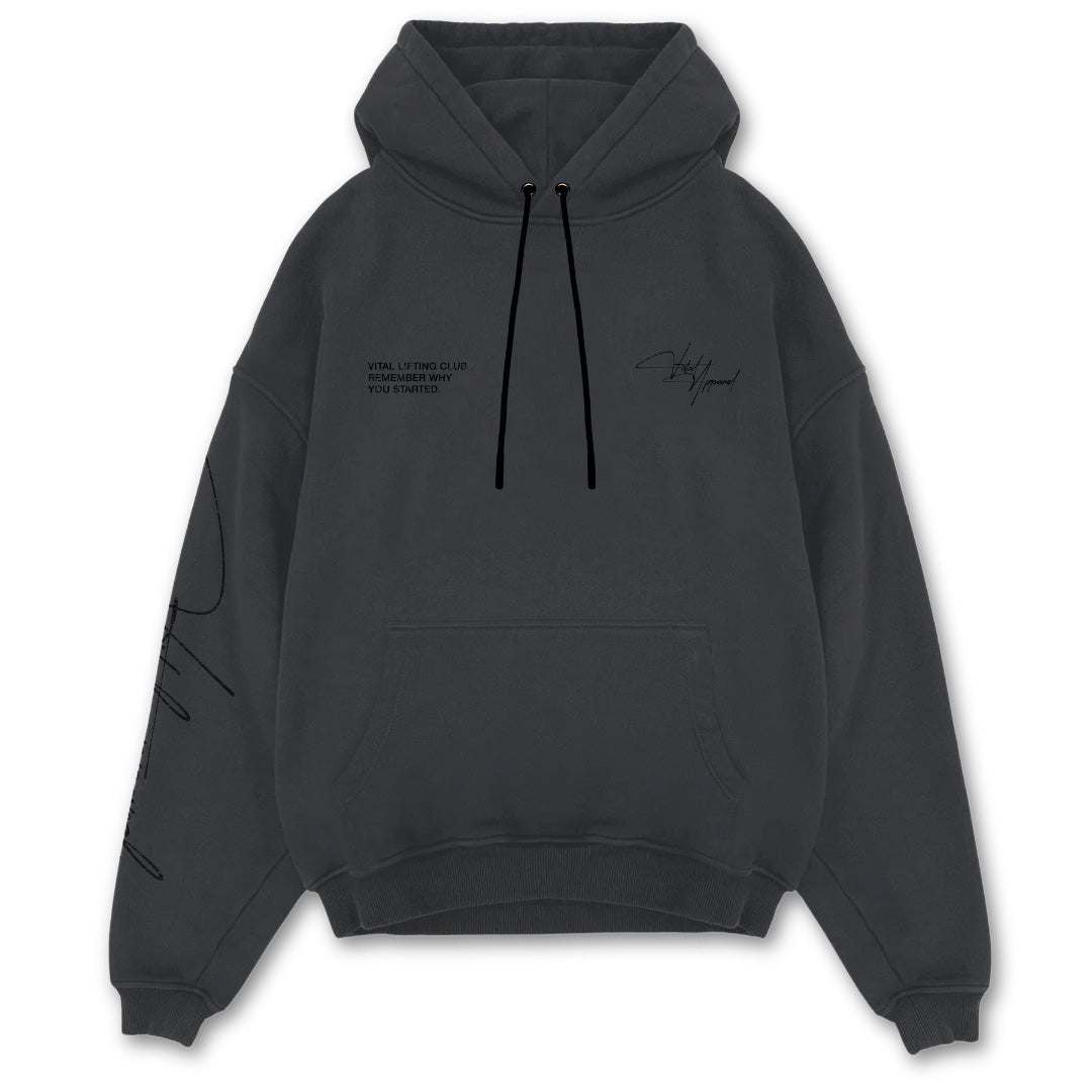 Relentless Oversized Heavyweight Hoodie - Grunge Gray - VITAL APPAREL