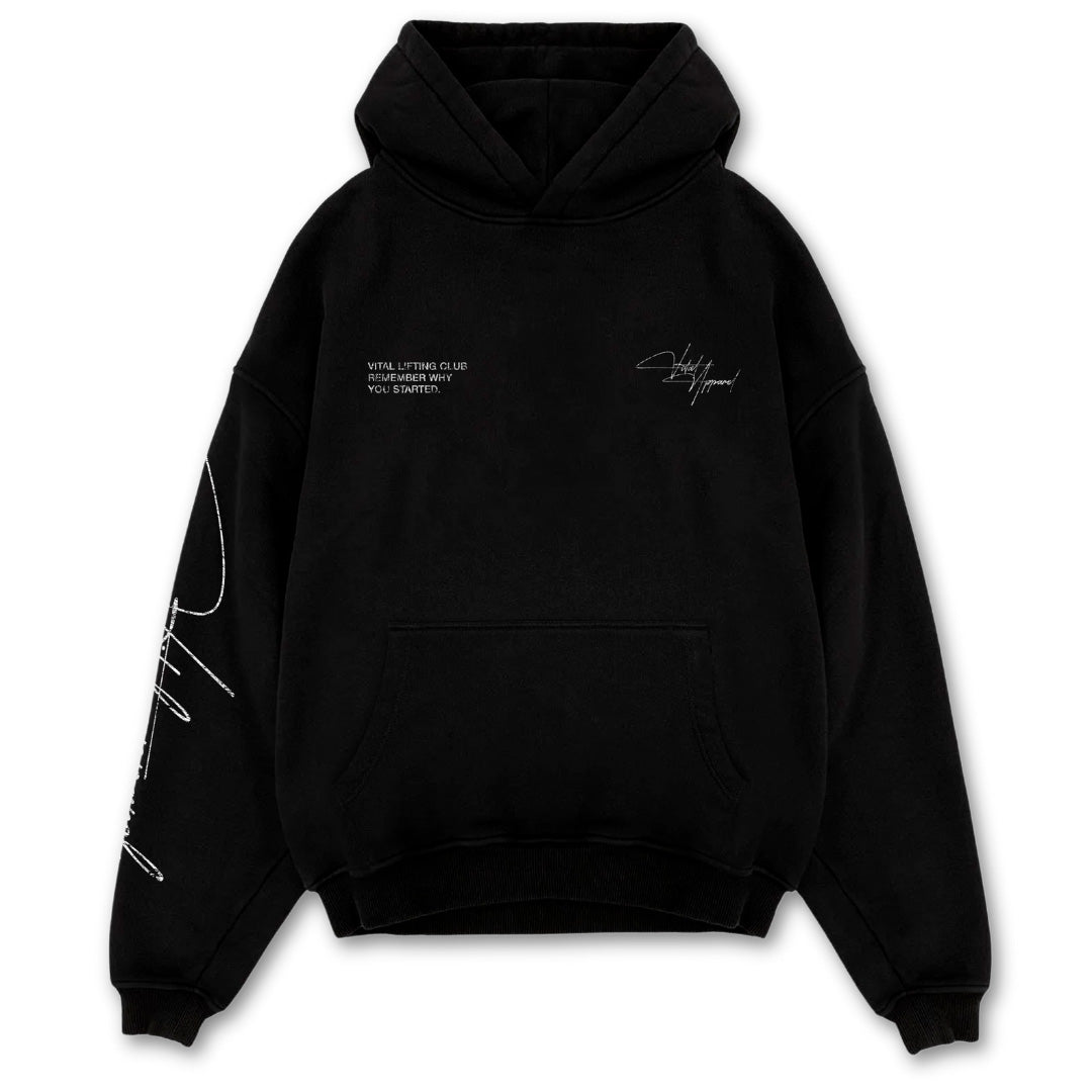 Relentless Oversized Heavyweight Hoodie - Grunge TTP Black - VITAL APPAREL