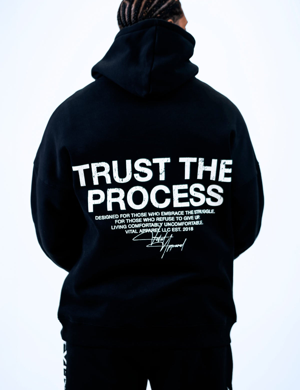 Relentless Oversized Heavyweight Hoodie - Grunge TTP Black - VITAL APPAREL
