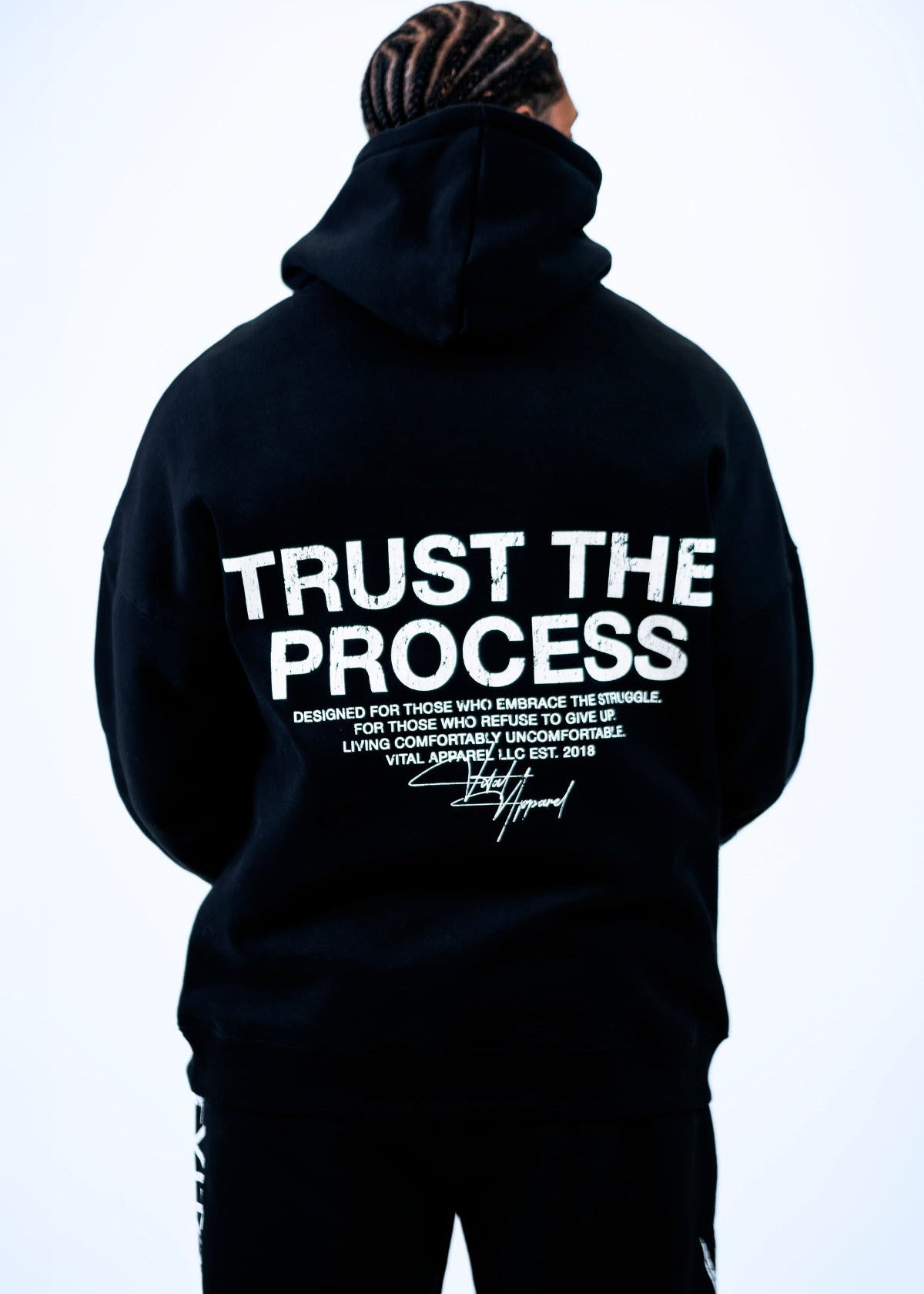 Relentless Oversized Heavyweight Hoodie - Grunge TTP Black - VITAL APPAREL