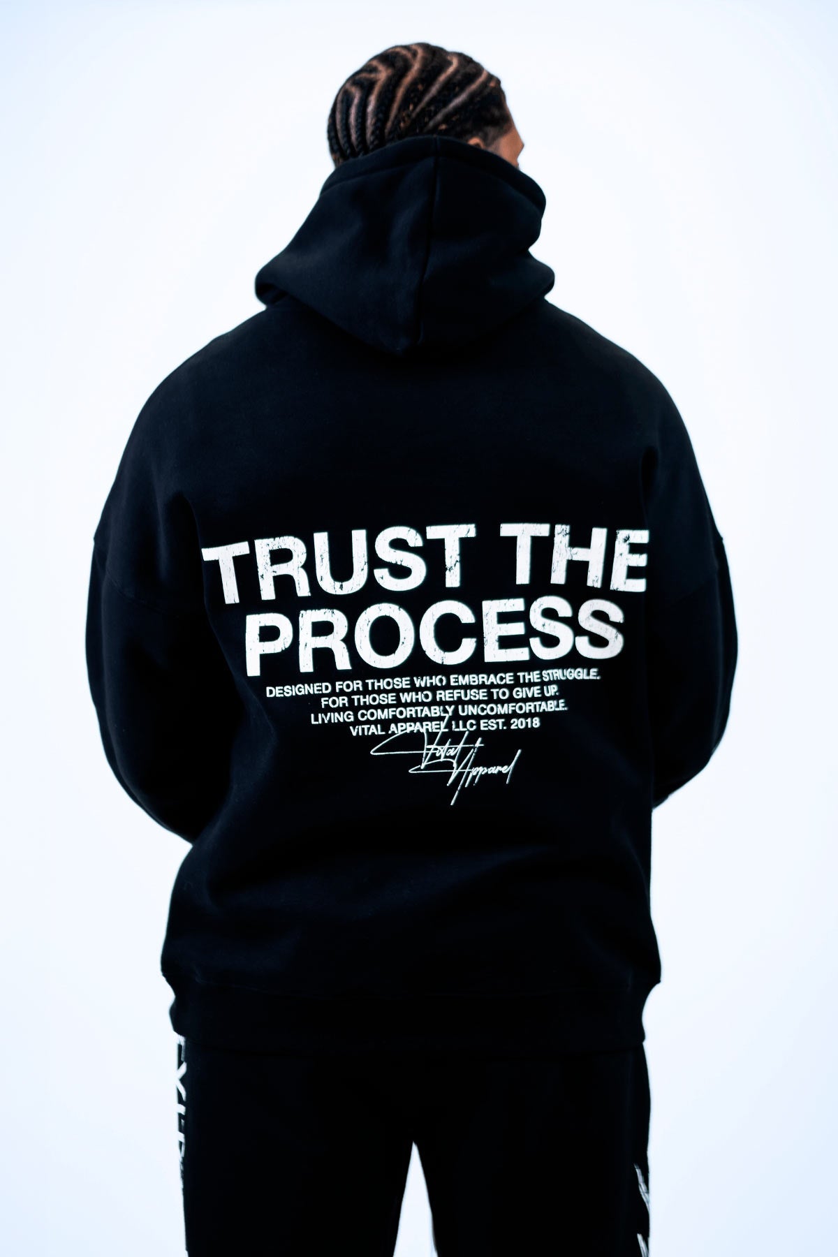 Relentless Oversized Heavyweight Hoodie - Grunge TTP Black - VITAL APPAREL