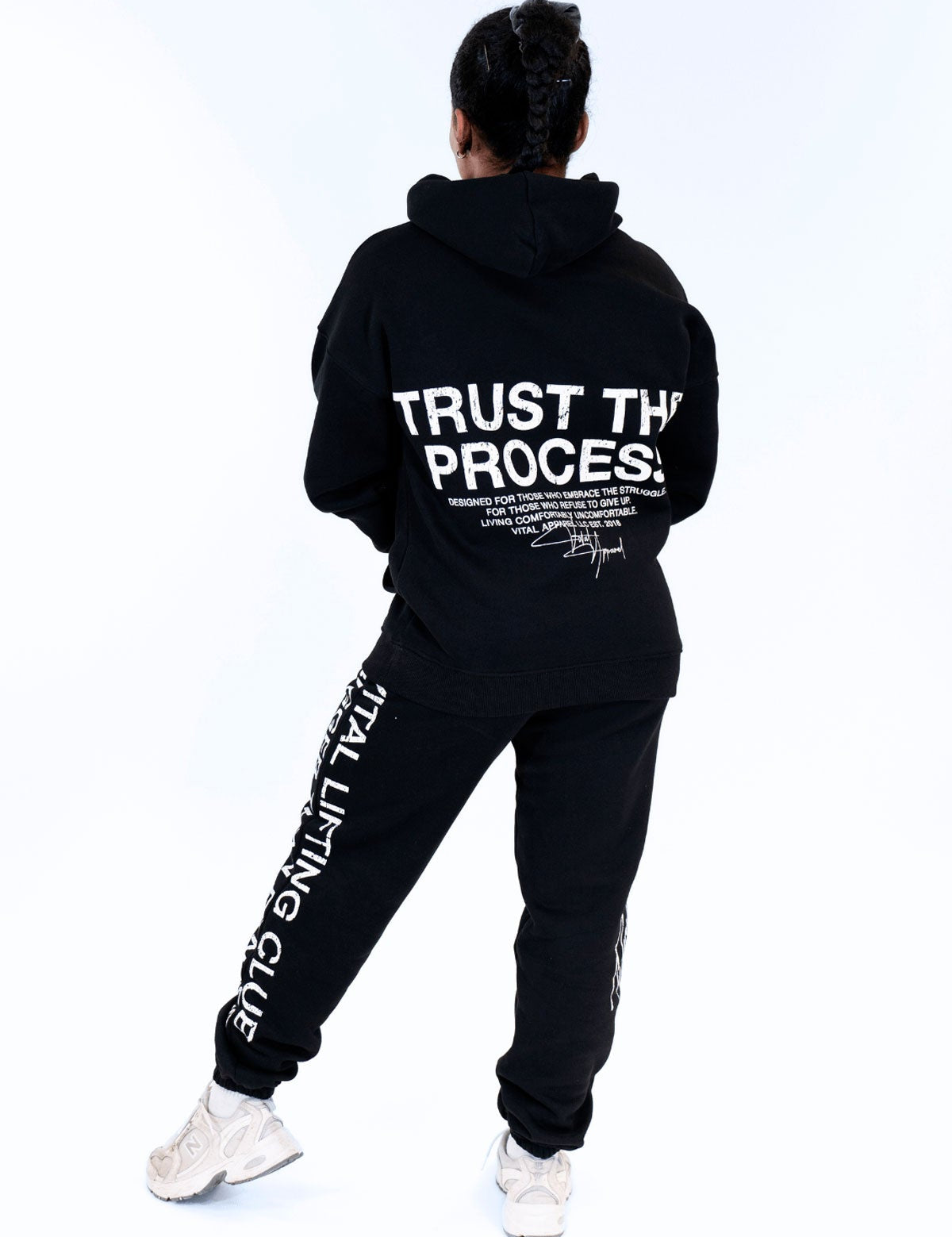 Relentless Oversized Heavyweight Hoodie - Grunge TTP Black - VITAL APPAREL