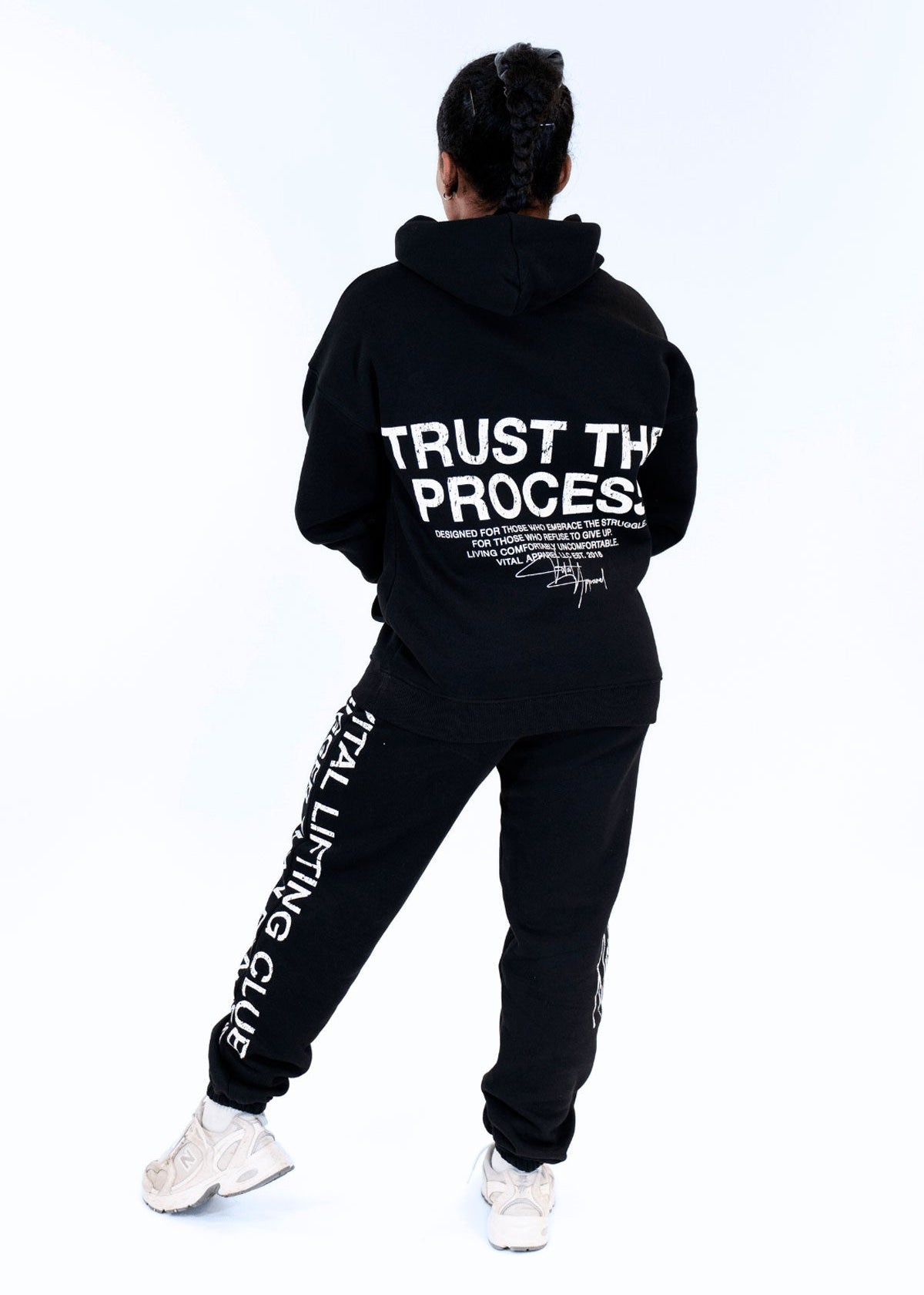 Relentless Oversized Heavyweight Hoodie - Grunge TTP Black - VITAL APPAREL