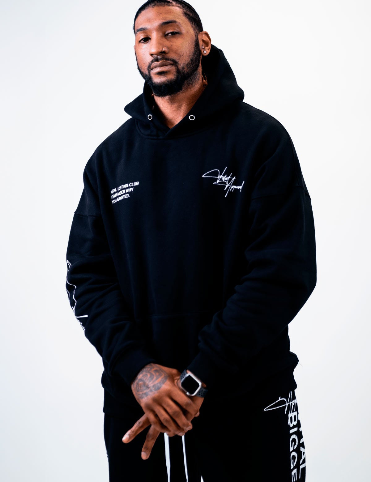 Relentless Oversized Heavyweight Hoodie - Grunge TTP Black - VITAL APPAREL