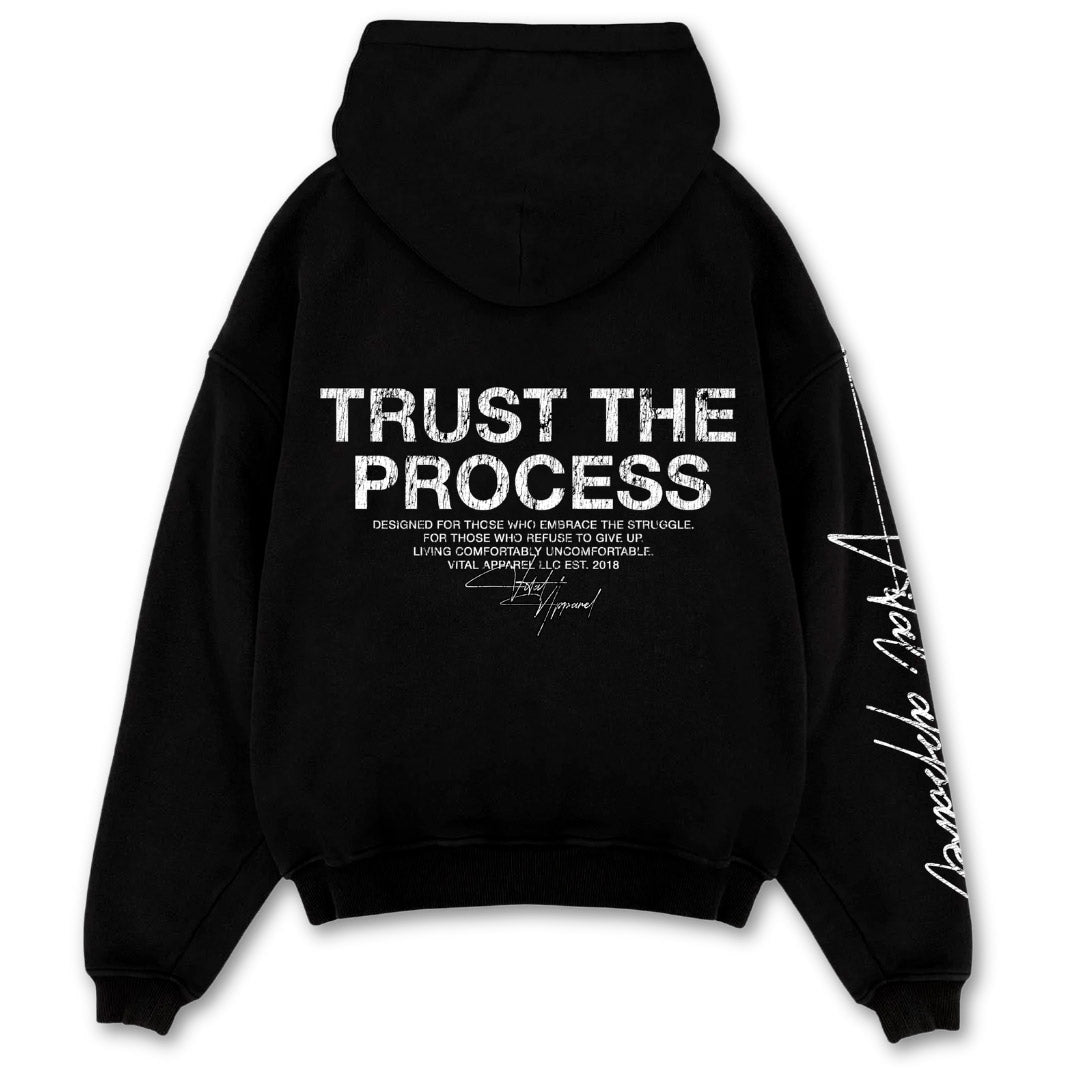 Relentless Oversized Heavyweight Hoodie - Grunge TTP Black - VITAL APPAREL