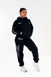 Relentless Oversized Heavyweight Hoodie - Grunge TTP Black - VITAL APPAREL