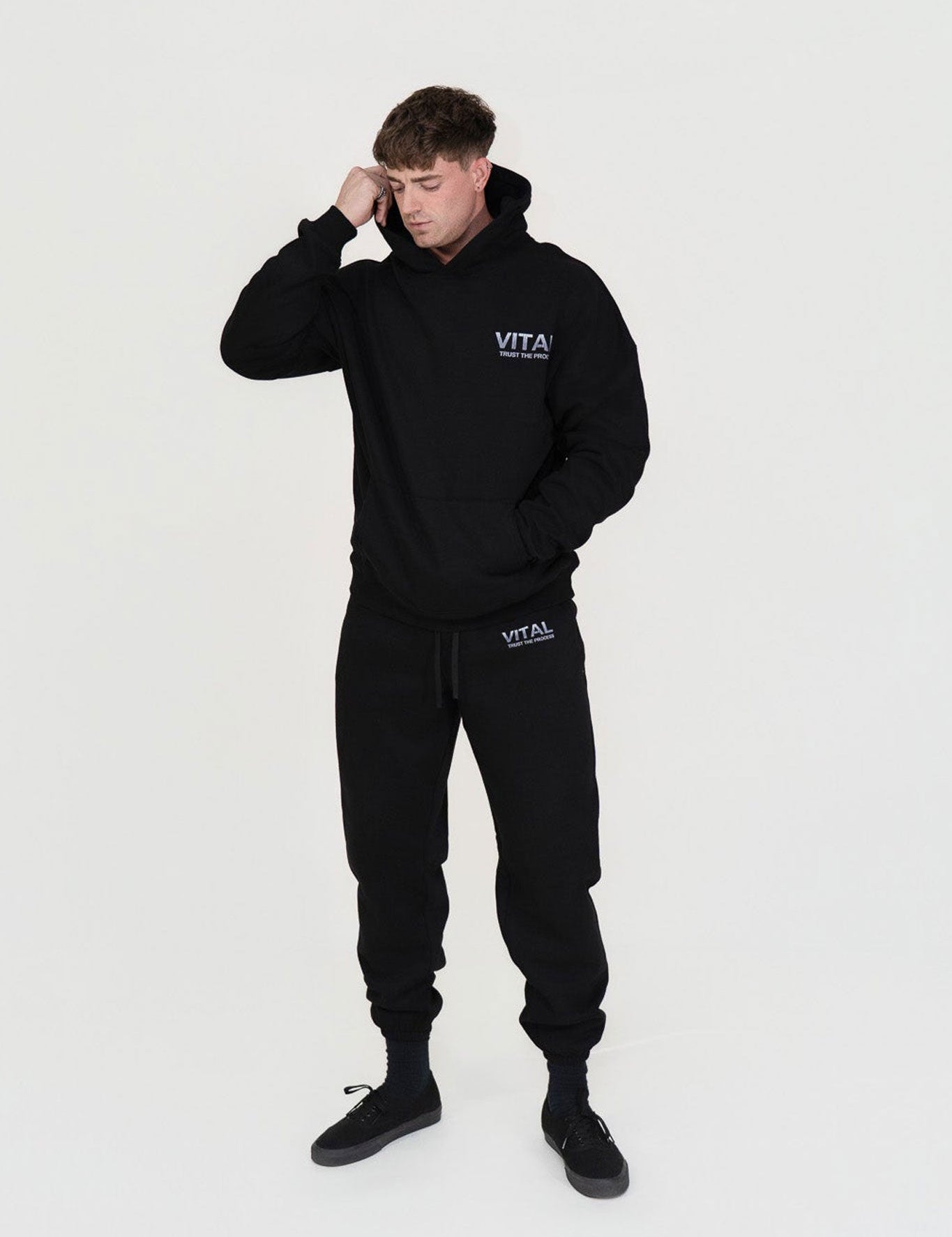 Relentless Oversized Heavyweight Hoodie - STS Black - VITAL APPAREL