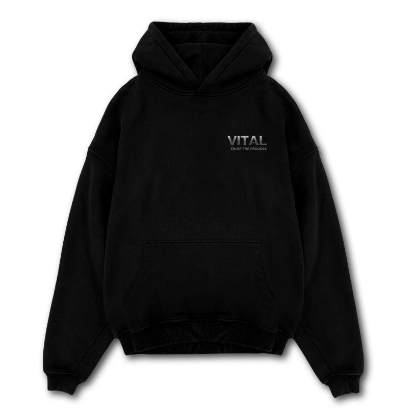 Relentless Oversized Heavyweight Hoodie - STS Black - VITAL APPAREL
