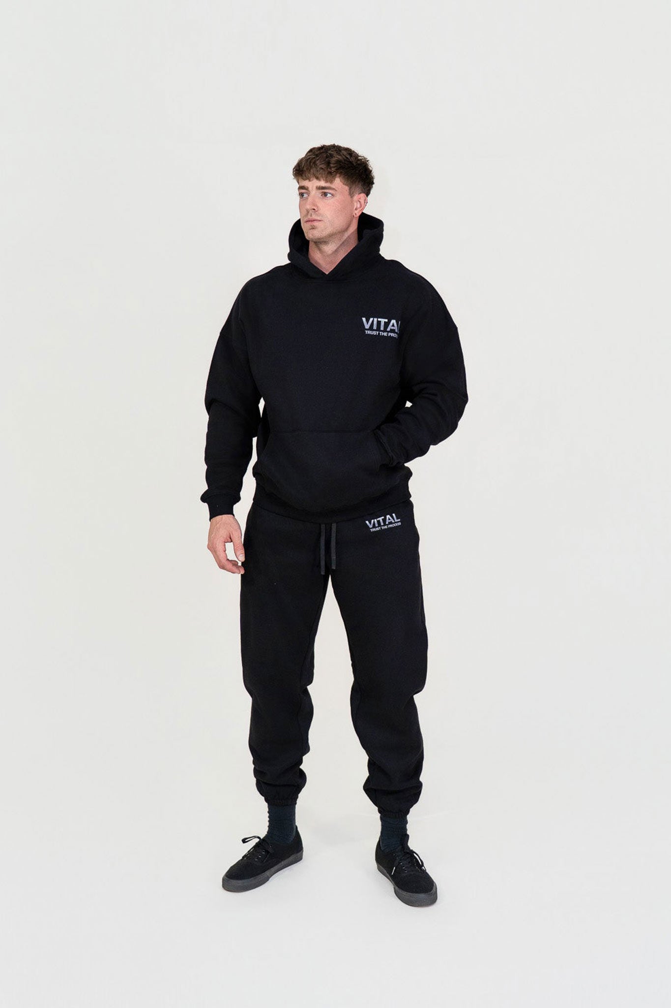 Relentless Oversized Heavyweight Hoodie - STS Black - VITAL APPAREL