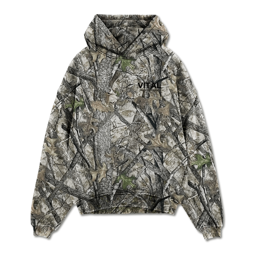 Relentless Oversized Heavyweight Hoodie - STS Woodland Camo - VITAL APPAREL