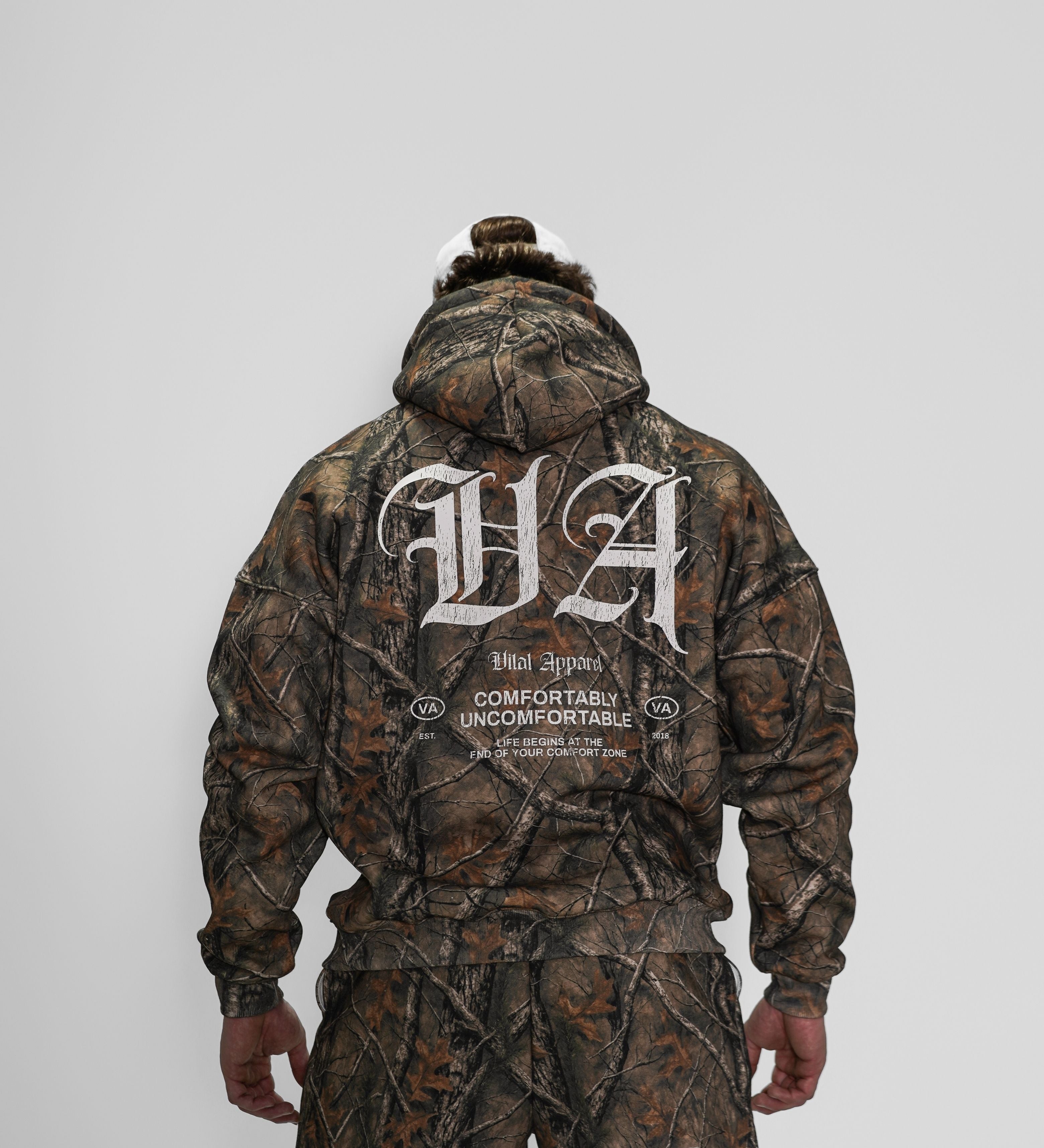 Relentless Oversized Heavyweight Hoodie - VA Forest Camo - VITAL APPAREL