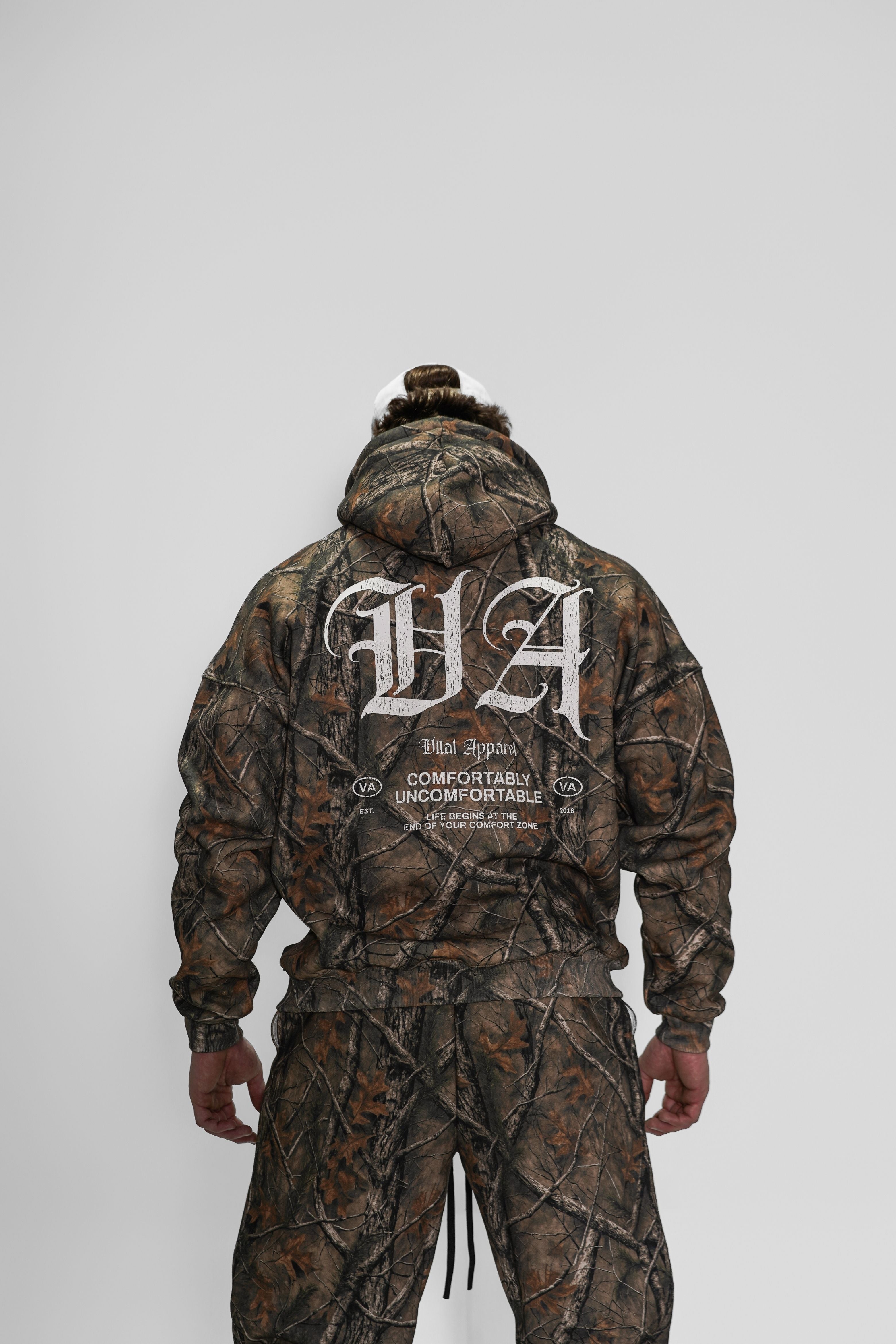 Relentless Oversized Heavyweight Hoodie - VA Forest Camo - VITAL APPAREL