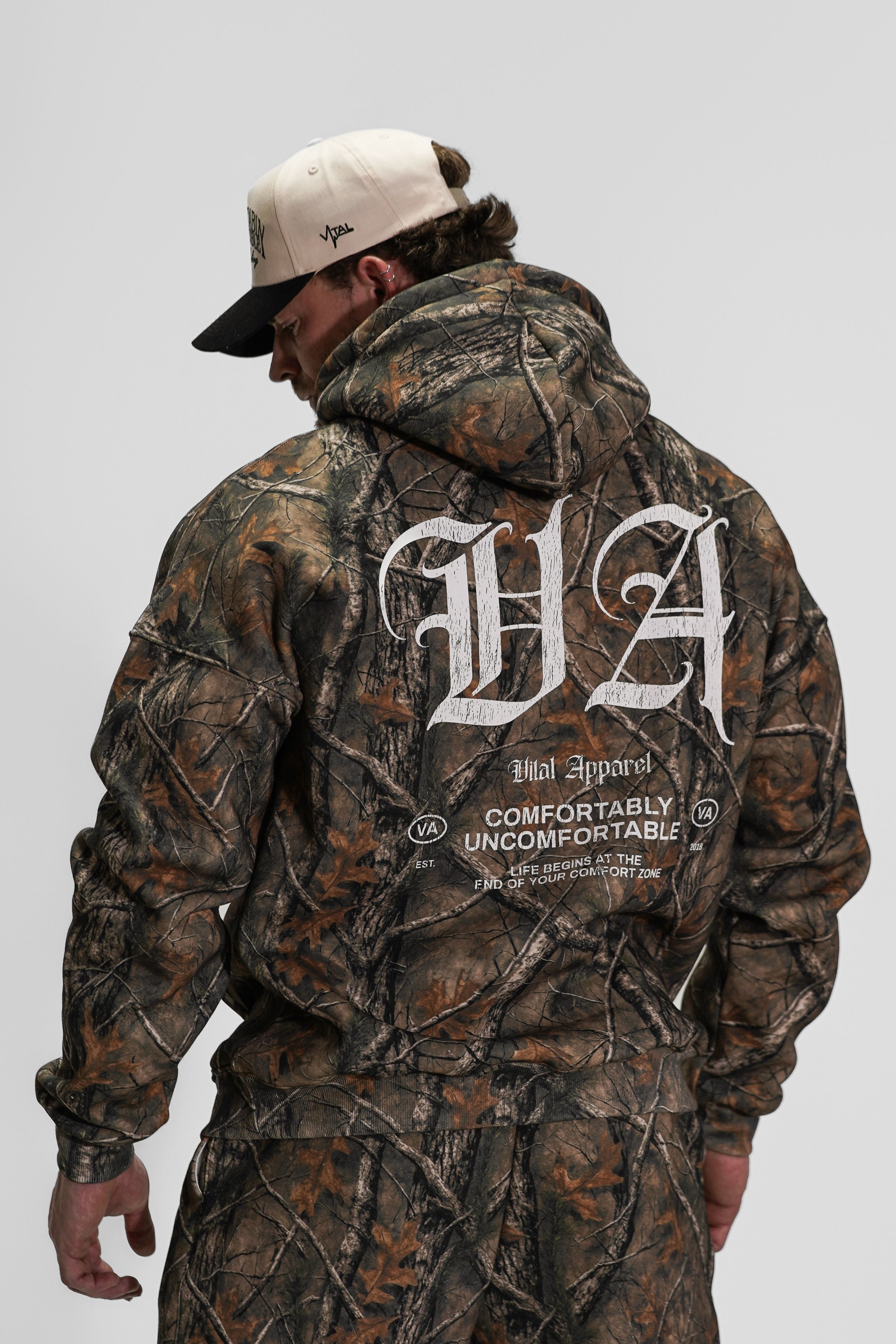 Relentless Oversized Heavyweight Hoodie - VA Forest Camo - VITAL APPAREL