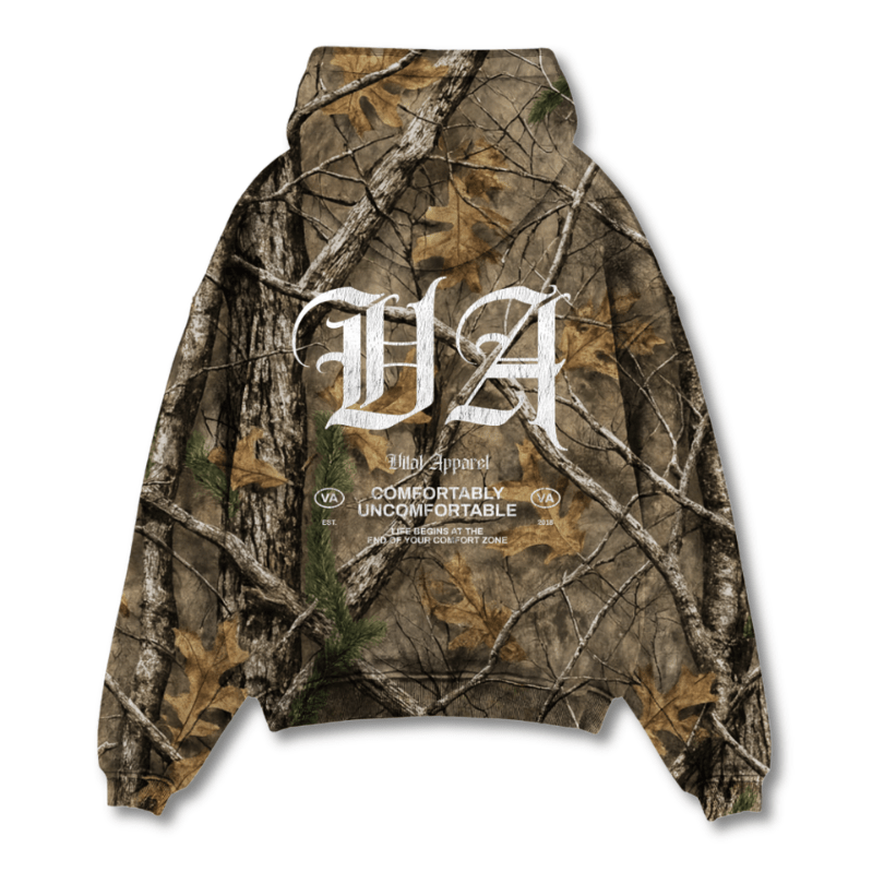 Relentless Oversized Heavyweight Hoodie - VA Forest Camo - VITAL APPAREL