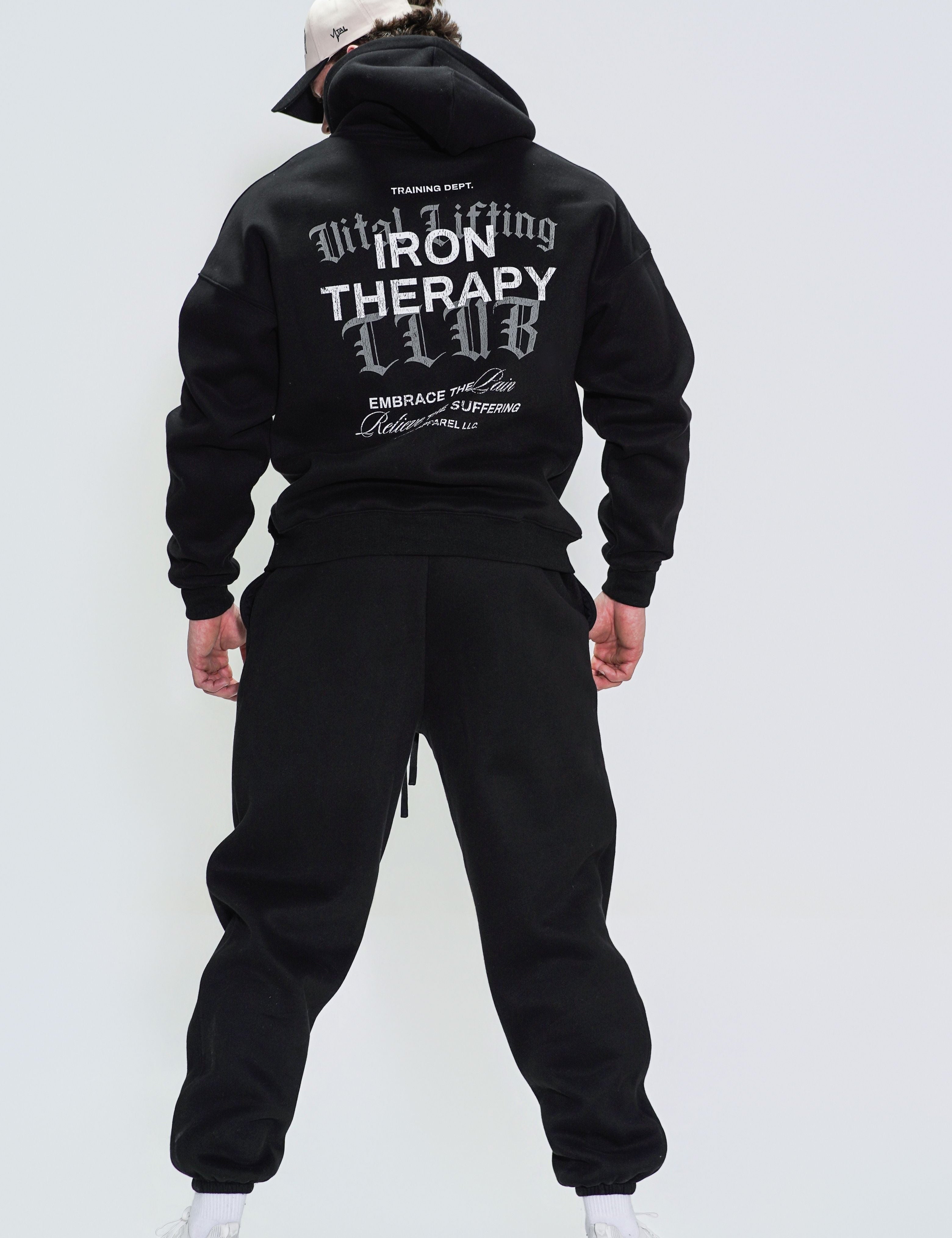 Relentless Oversized Heavyweight Hoodie - VLC IT Black - VITAL APPAREL