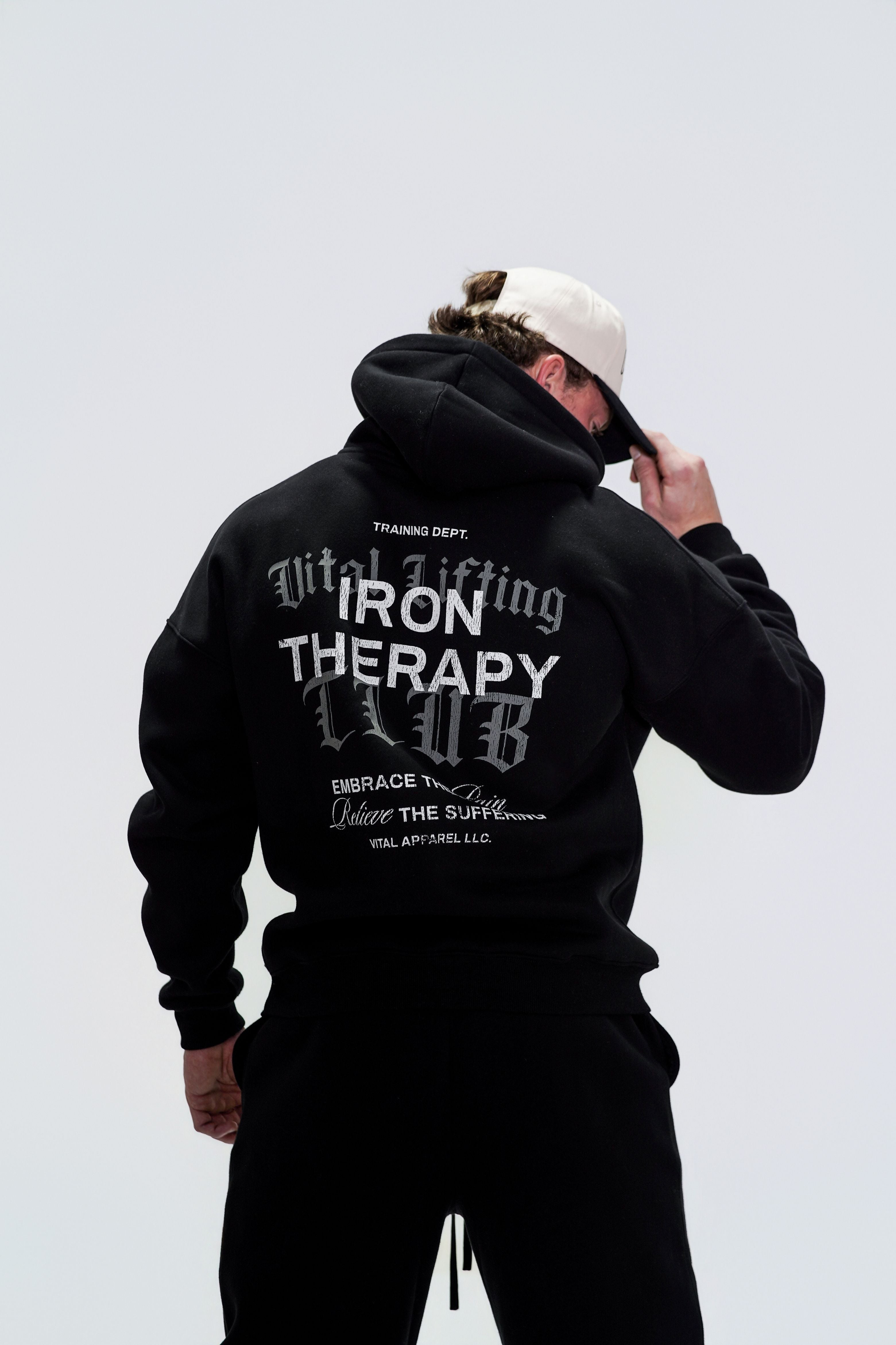 Relentless Oversized Heavyweight Hoodie - VLC IT Black - VITAL APPAREL