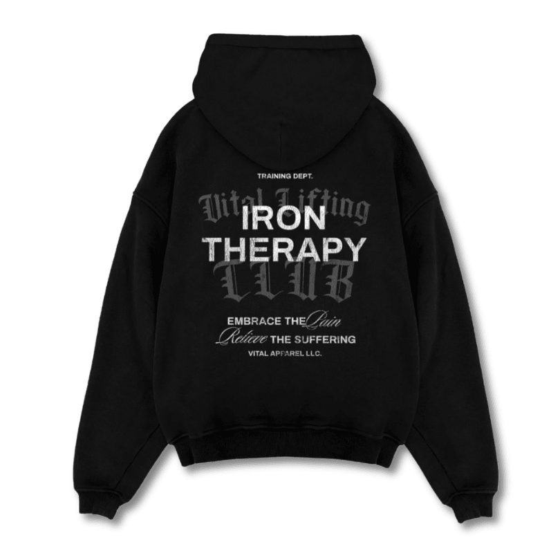 Relentless Oversized Heavyweight Hoodie - VLC IT Black - VITAL APPAREL