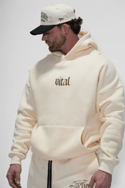 Relentless Oversized Heavyweight Hoodie - What Doesn't Kill You Cream/Camo - VITAL APPAREL