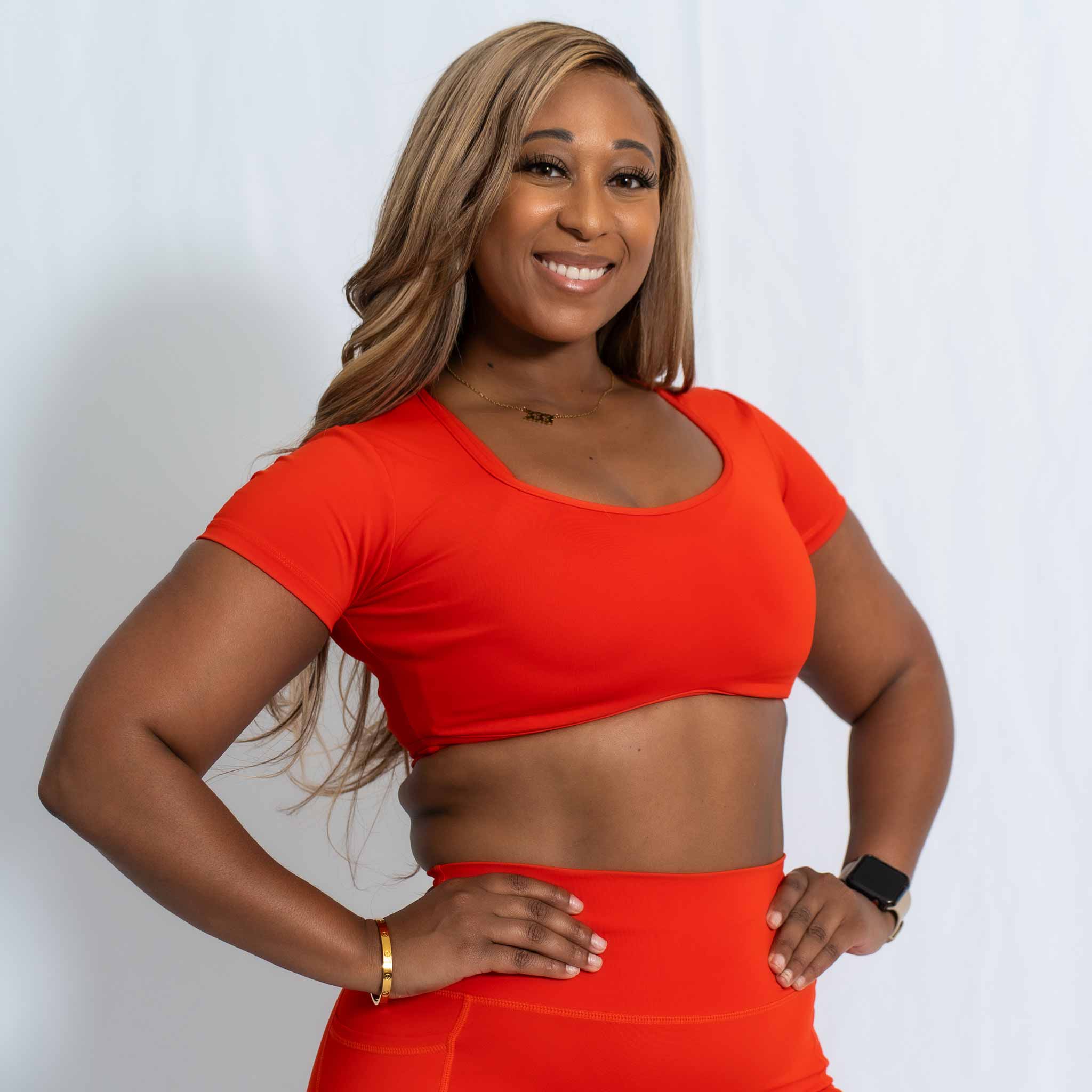 Resilient Fitted Short Sleeve Crop - Cherry - VITAL APPAREL