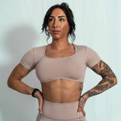 Resilient Fitted Short Sleeve Crop - Onyx Clay - VITAL APPAREL