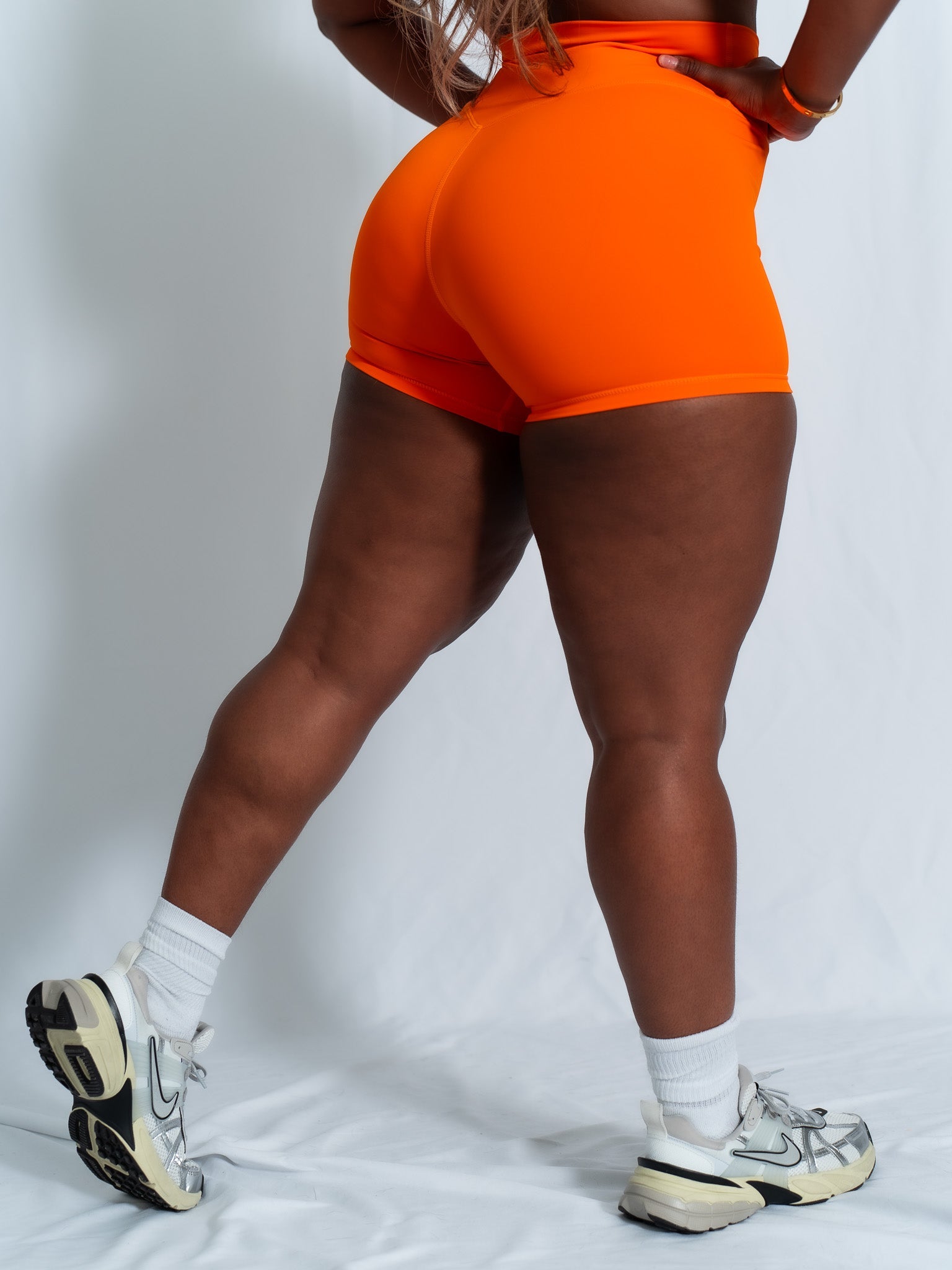 Resilient High Waist 4” Shorts - Orange - VITAL APPAREL